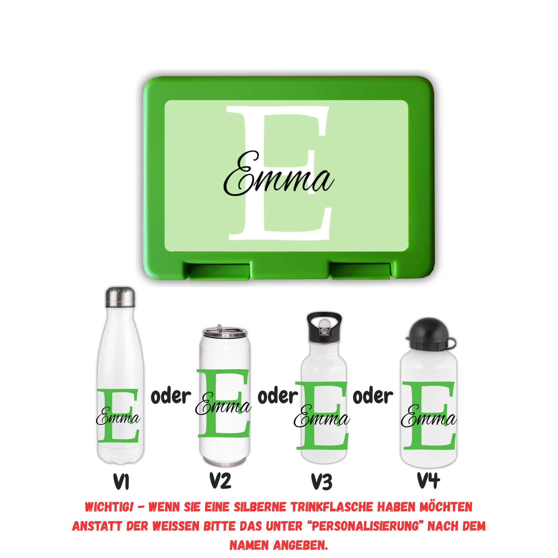 Brotzeitbox mit Trinkflasche | Personalisierbar mit Namen & Motiv