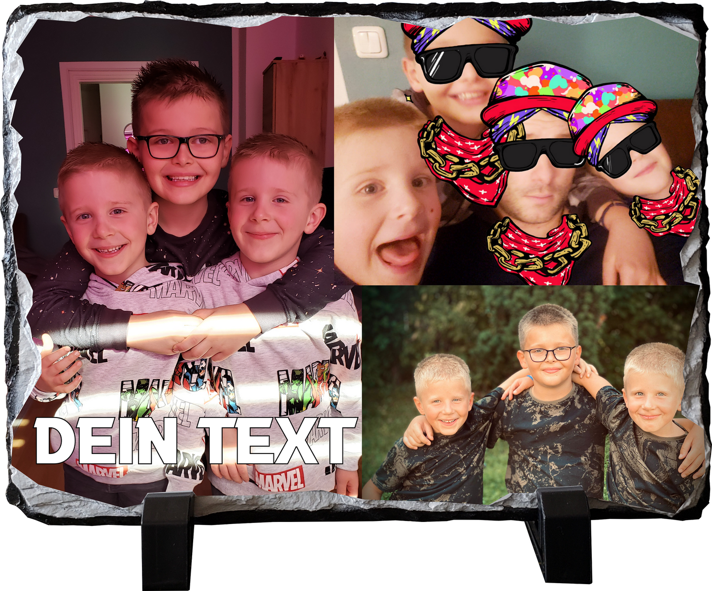 Personalisierte Schieferplatte Geschenkidee Fotogeschenke Vatertag Muttertag_0001C