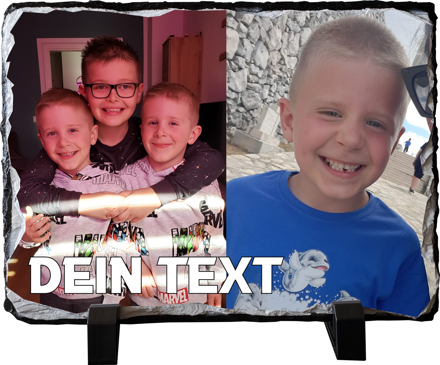 Personalisierte Schieferplatte | Geschenkidee Fotogeschenke Vatertag Mutterta