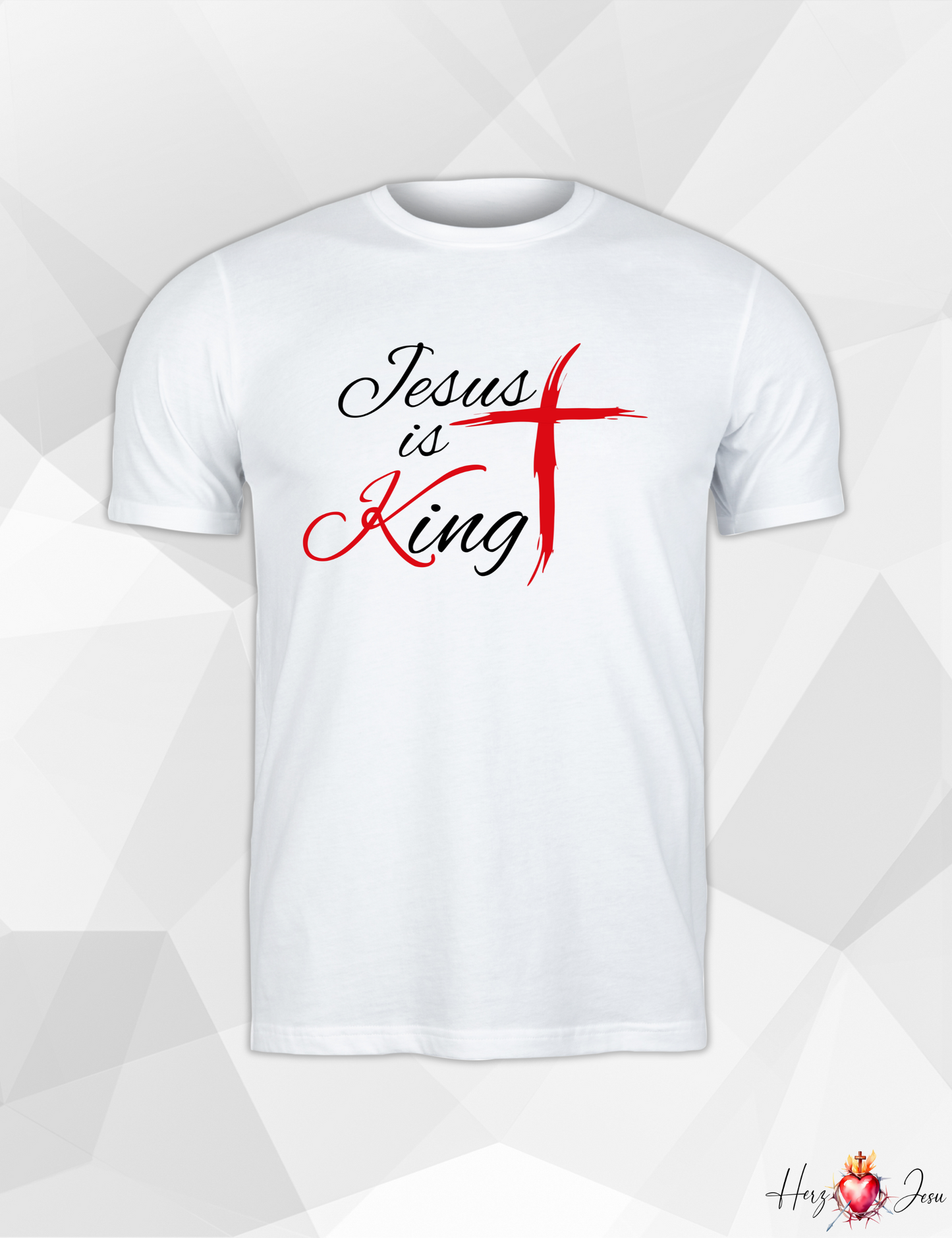 Unisex T-Shirt Jesus is King Gott Heiliger Geist Beten Pray bibel Pfingsten_001A