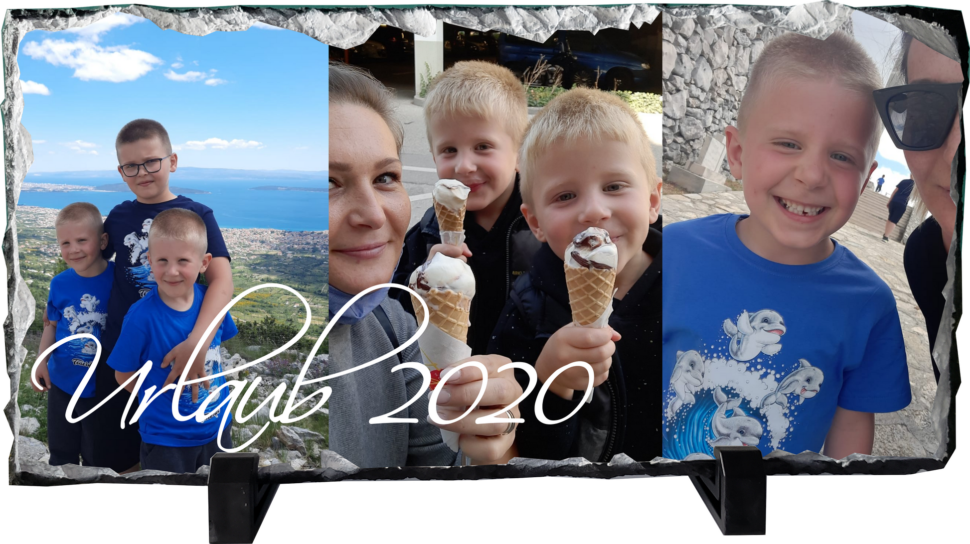 Personalisierte Schieferplatte | Geschenkidee Fotogeschenke Vatertag Mutterta