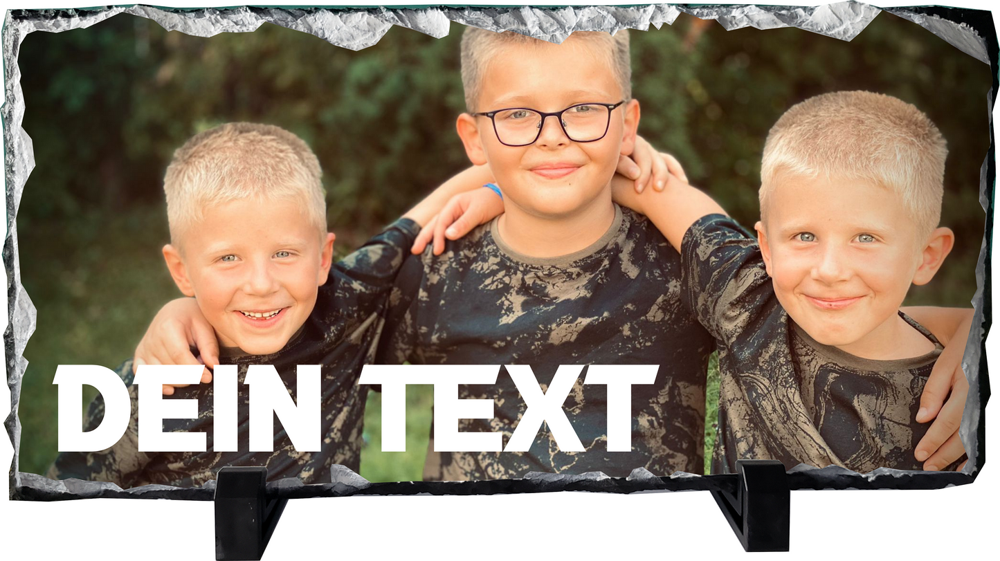 Personalisierte Schieferplatte | Geschenkidee Fotogeschenke Vatertag Mutterta