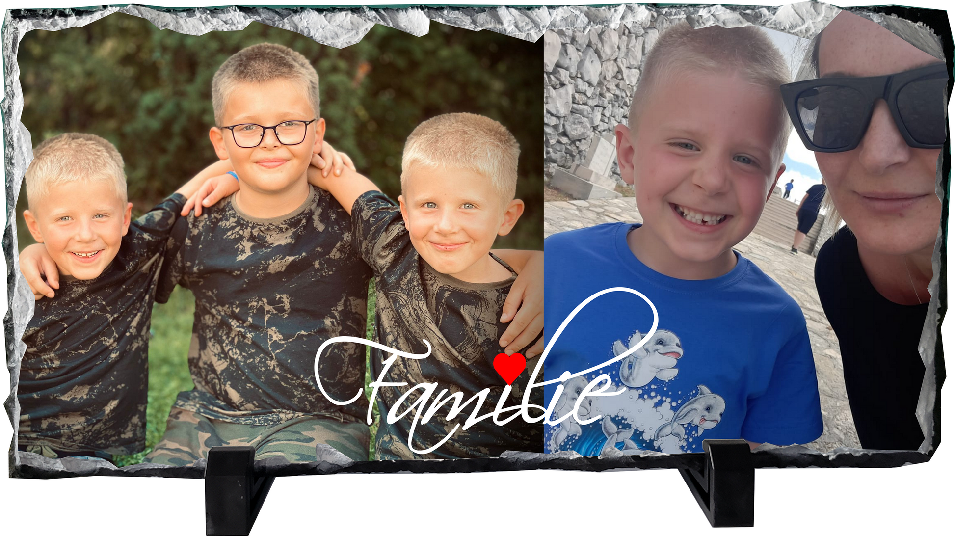 Personalisierte Schieferplatte | Geschenkidee Fotogeschenke Vatertag Mutterta