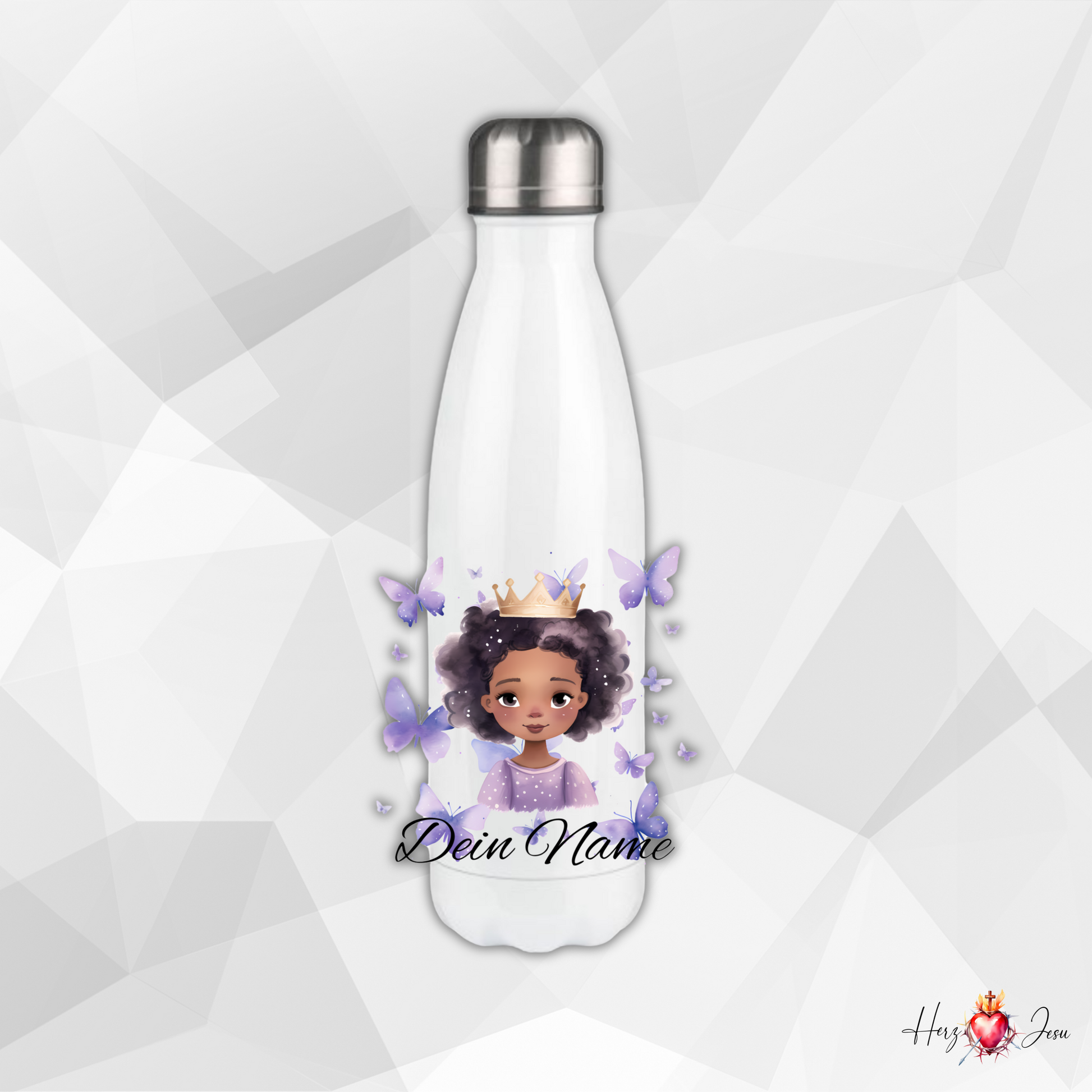 Personalisierte Trinkflasche mit Namen | Thermobecher Prinzessin Geburtstag