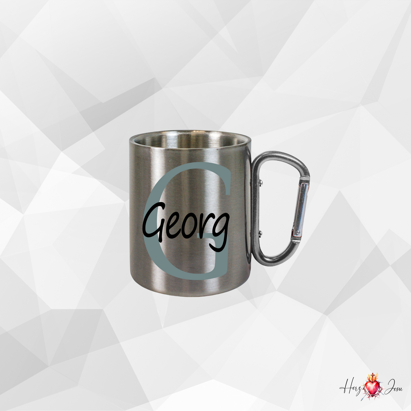 Personalisierte Edelstahl Tasse mit Namen Kaffeetasse Geschenkidee Camping Outdoor_004K