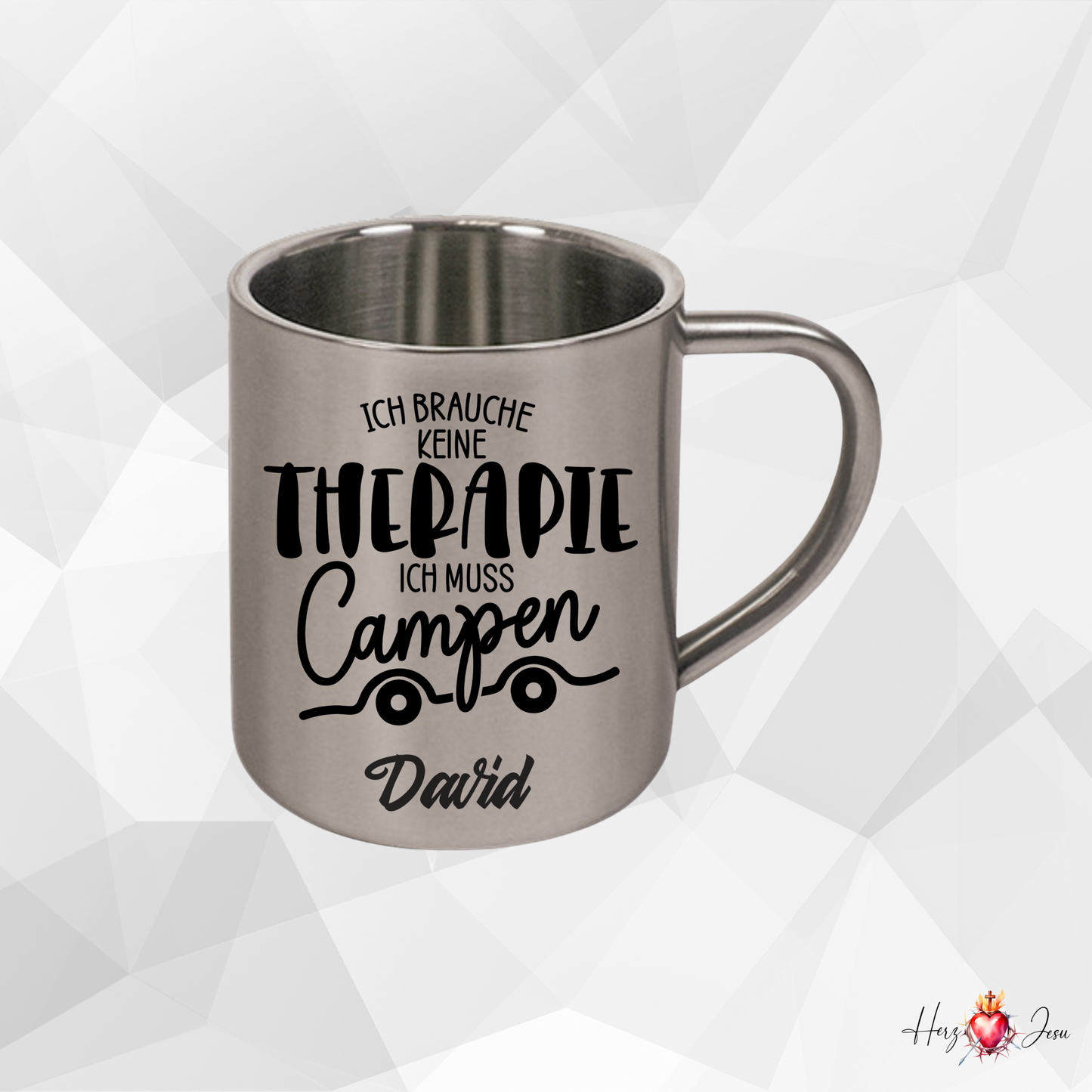 Personalisierte Edelstahl Tassen mit Namen – Ideal für Camping & Outdoor