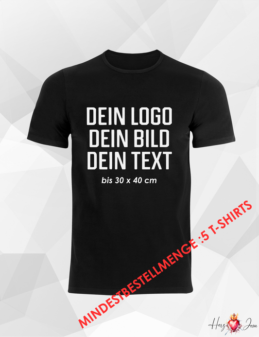 Unisex T-Shirt personalisierbar | Logo, Wappen, Arbeitskleidung, Werbeartikel