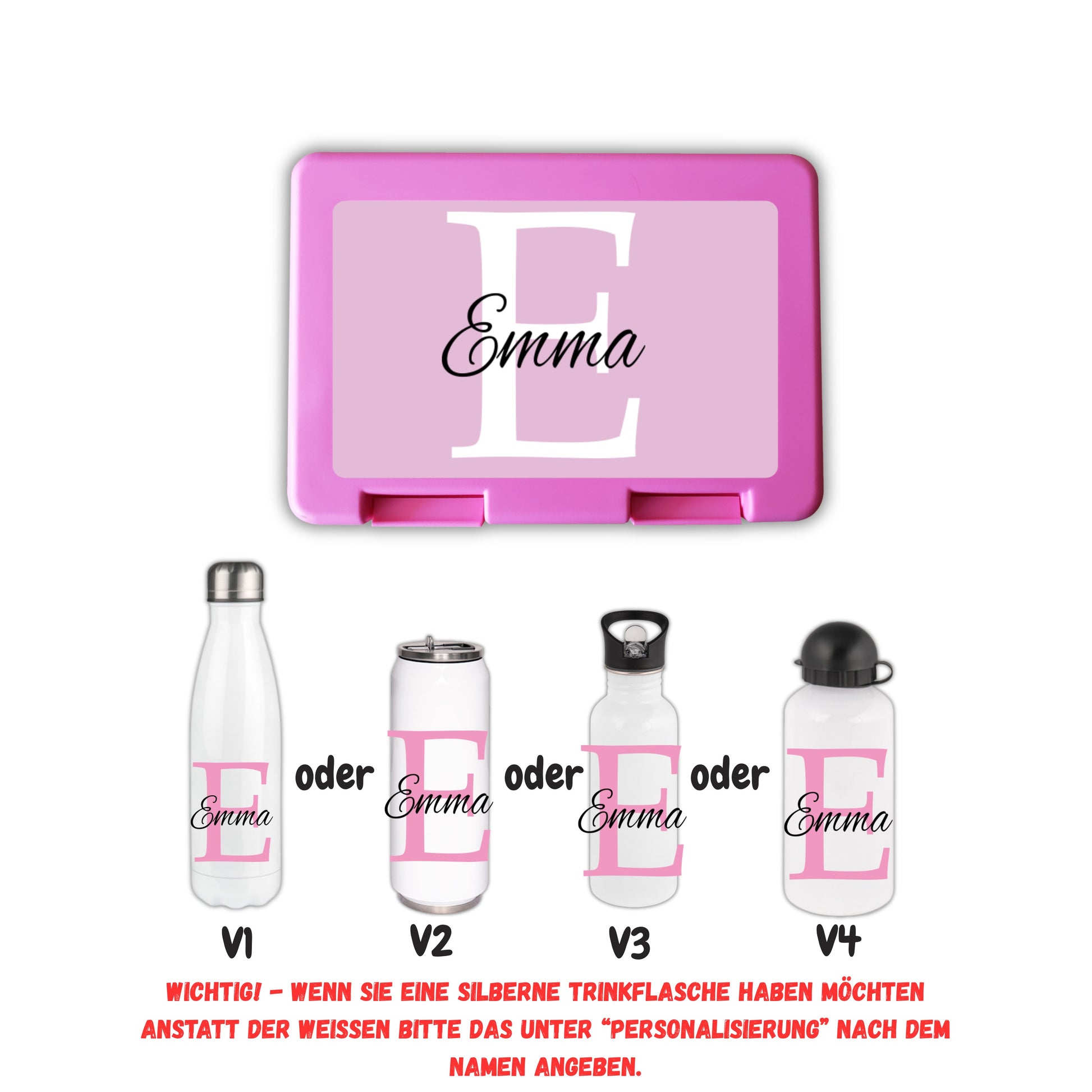 Brotzeitbox mit Trinkflasche | Personalisierbar mit Namen & Motiv