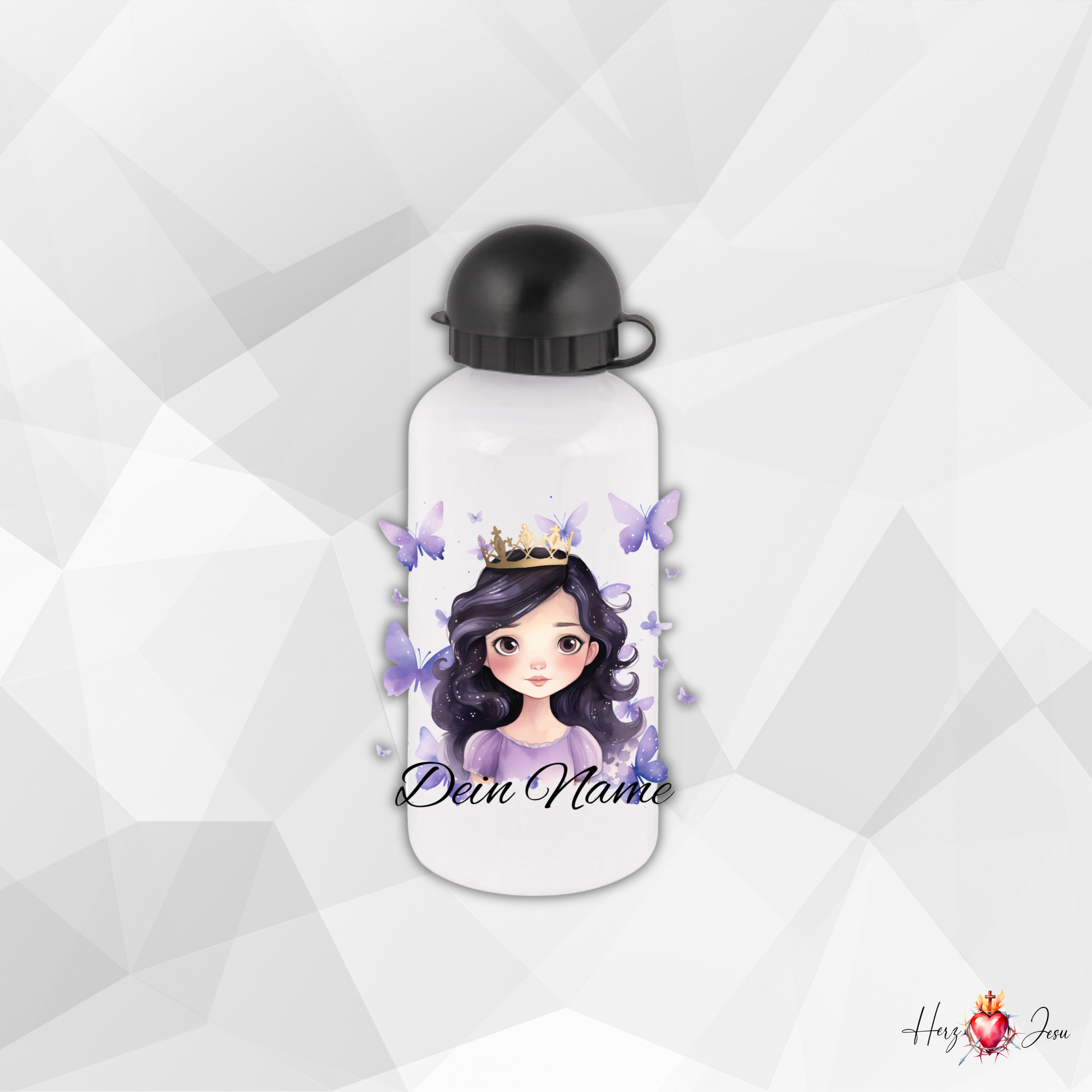 Personalisierte Trinkflasche mit Namen | Thermobecher Prinzessin Geburtstag