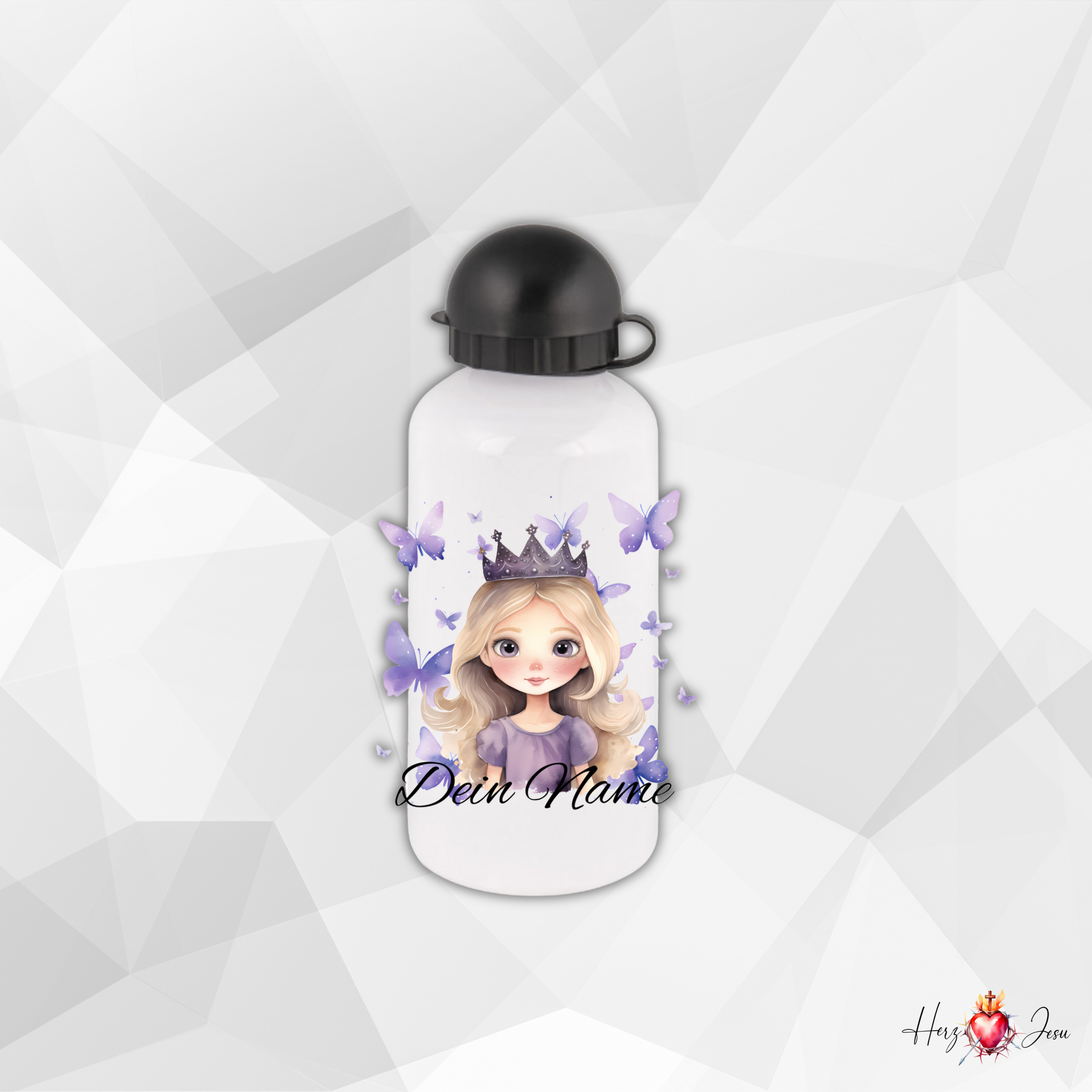 Personalisierte Trinkflasche mit Namen | Thermobecher Prinzessin Geburtstag