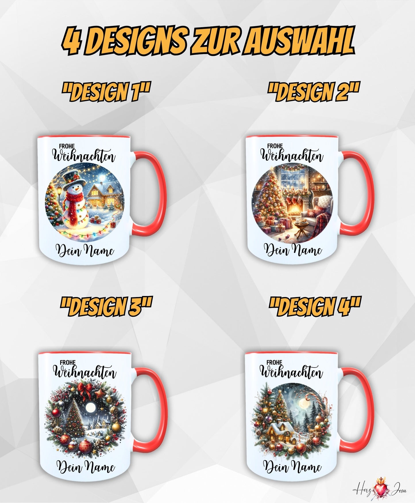 Personalisierte Keramik Weihnachtstasse mit deinem Namen_0042T