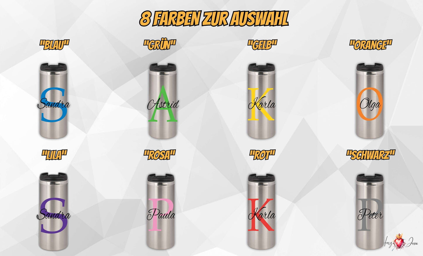 🎁 Personalisierter Thermobecher mit Namen – Praktischer Kaffeebecher & perfekte Geschenkidee als Weihnachtsgeschenk für Familie & Freunde_0002F