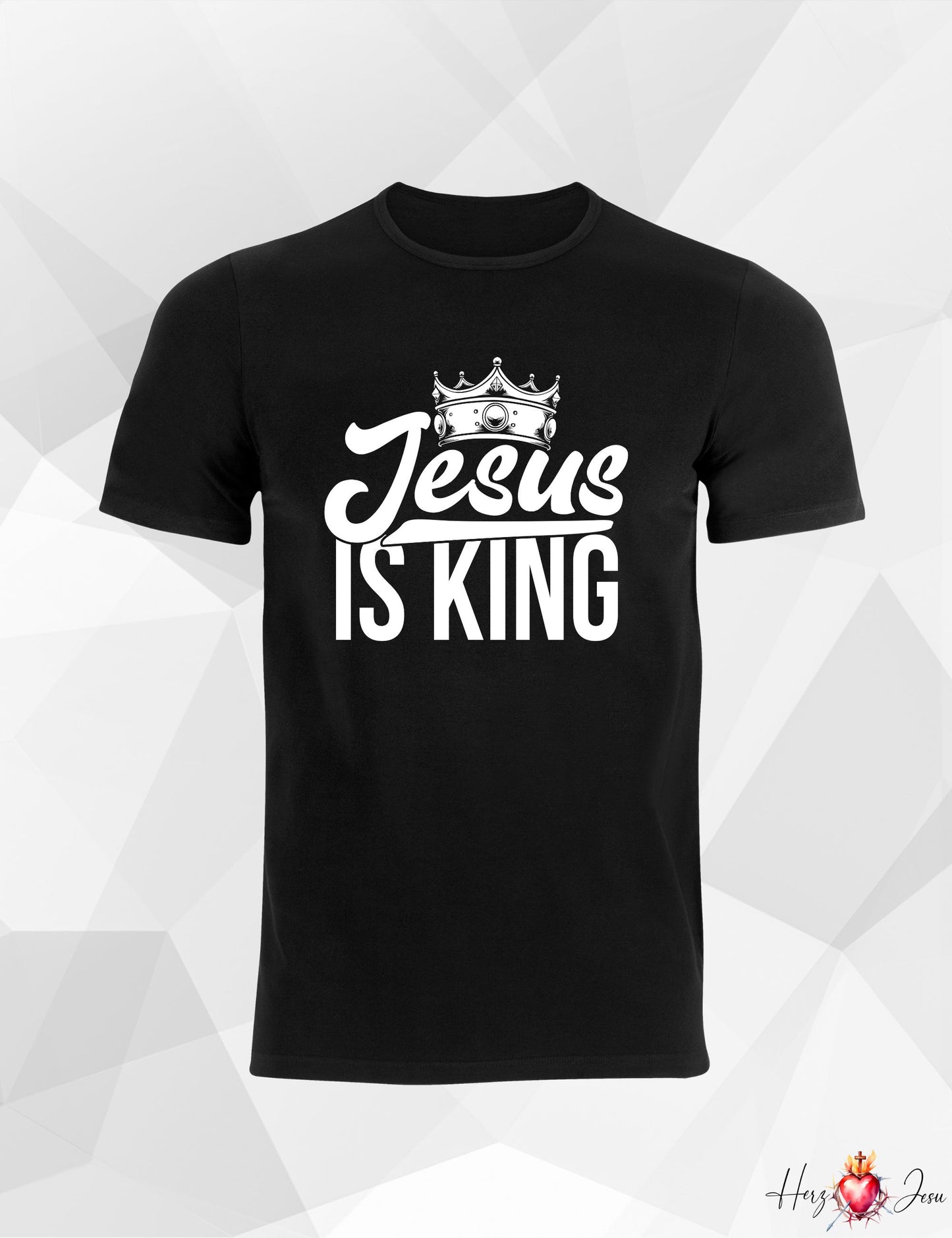 Unisex T-Shirt Jesus is King Vater unser Gott Heiliger Geist Beten Pray bibel Pfingsten_006A