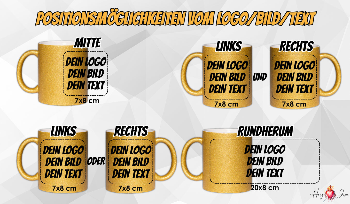 Personalisierte Fototasse Logo Werbeartikel Glitzertasse bedrucken Fotogeschenke_0083T