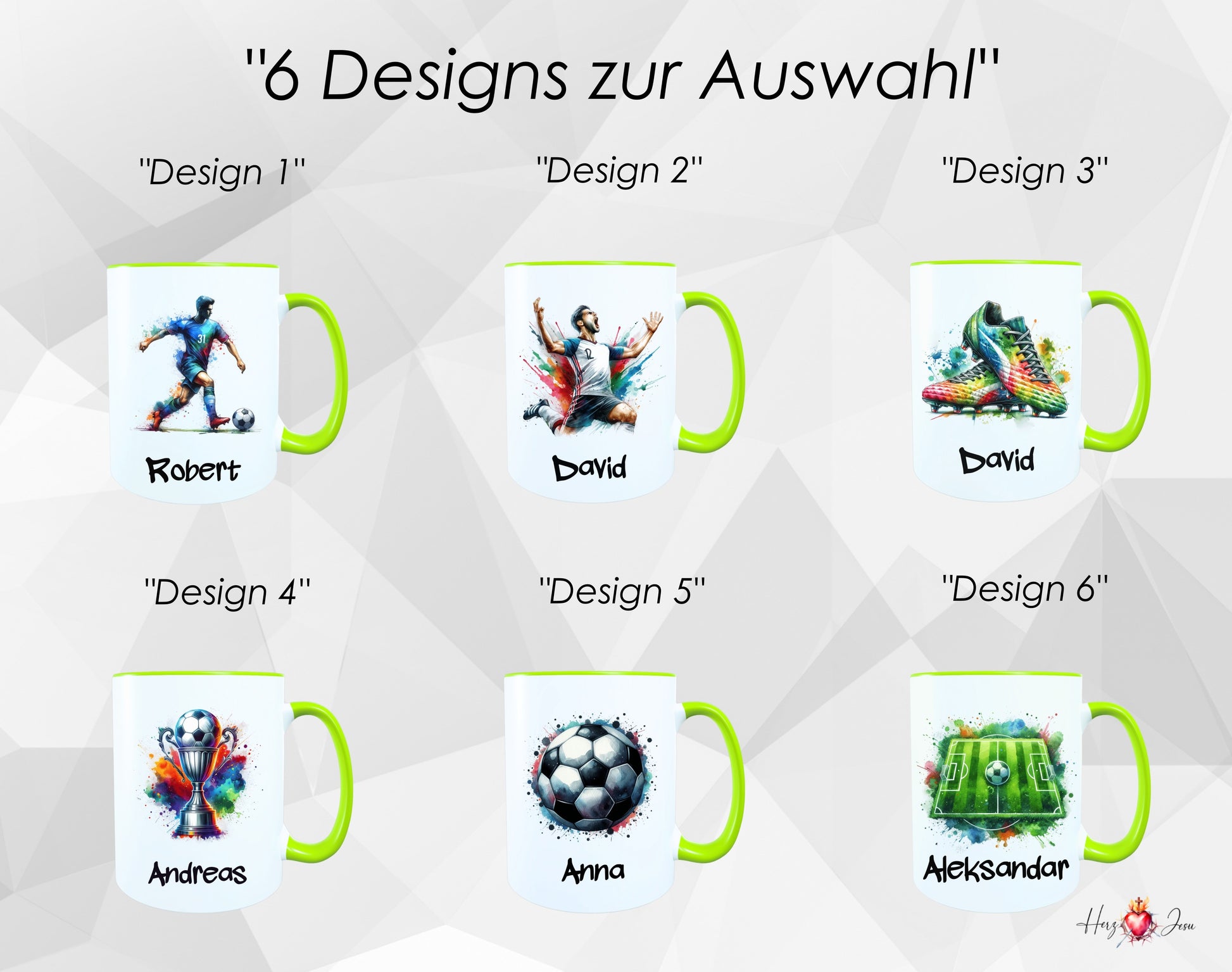 Keramik Tasse personalisiert | Fußball & Camping Geschenk