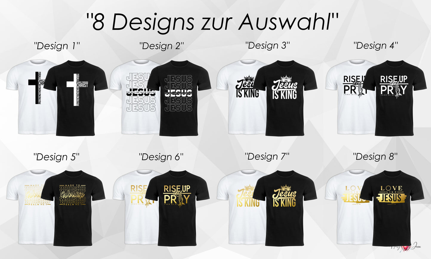 Unisex T-Shirt Jesus is King Vater unser Gott Heiliger Geist Beten Pray bibel Pfingsten_006A