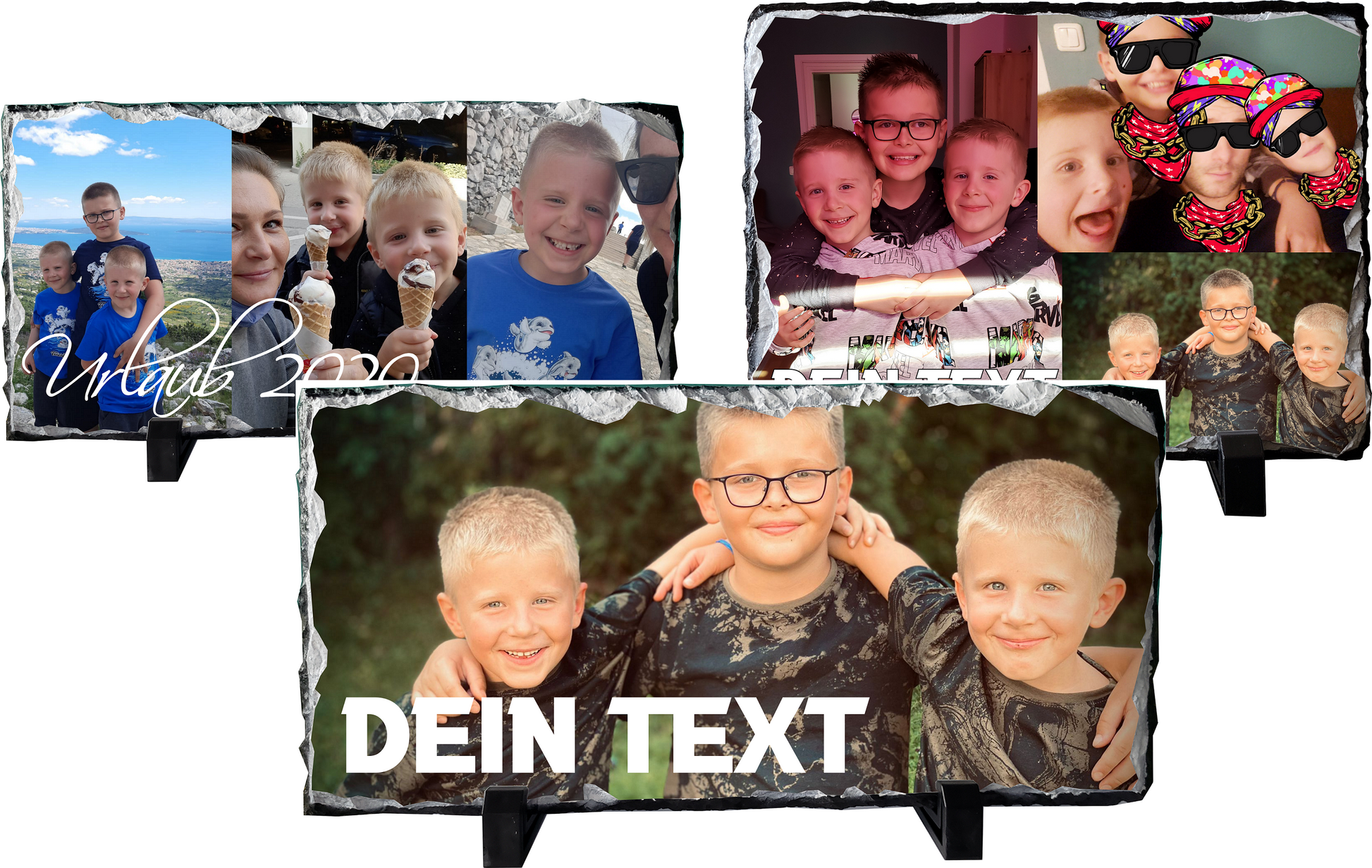 Personalisierte Schieferplatte | Geschenkidee Fotogeschenke Vatertag Mutterta