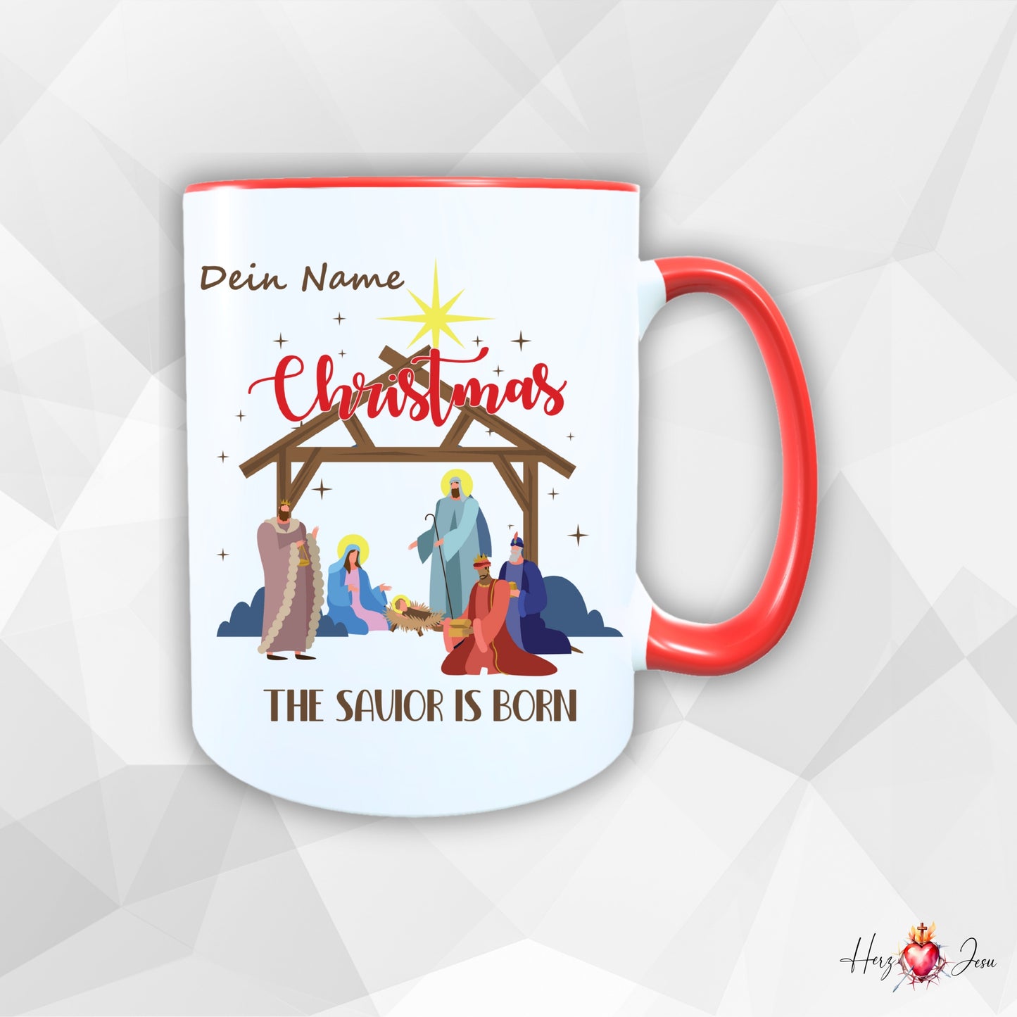 Personalisierte Keramik Weihnachtstasse mit deinem Namen_0061T