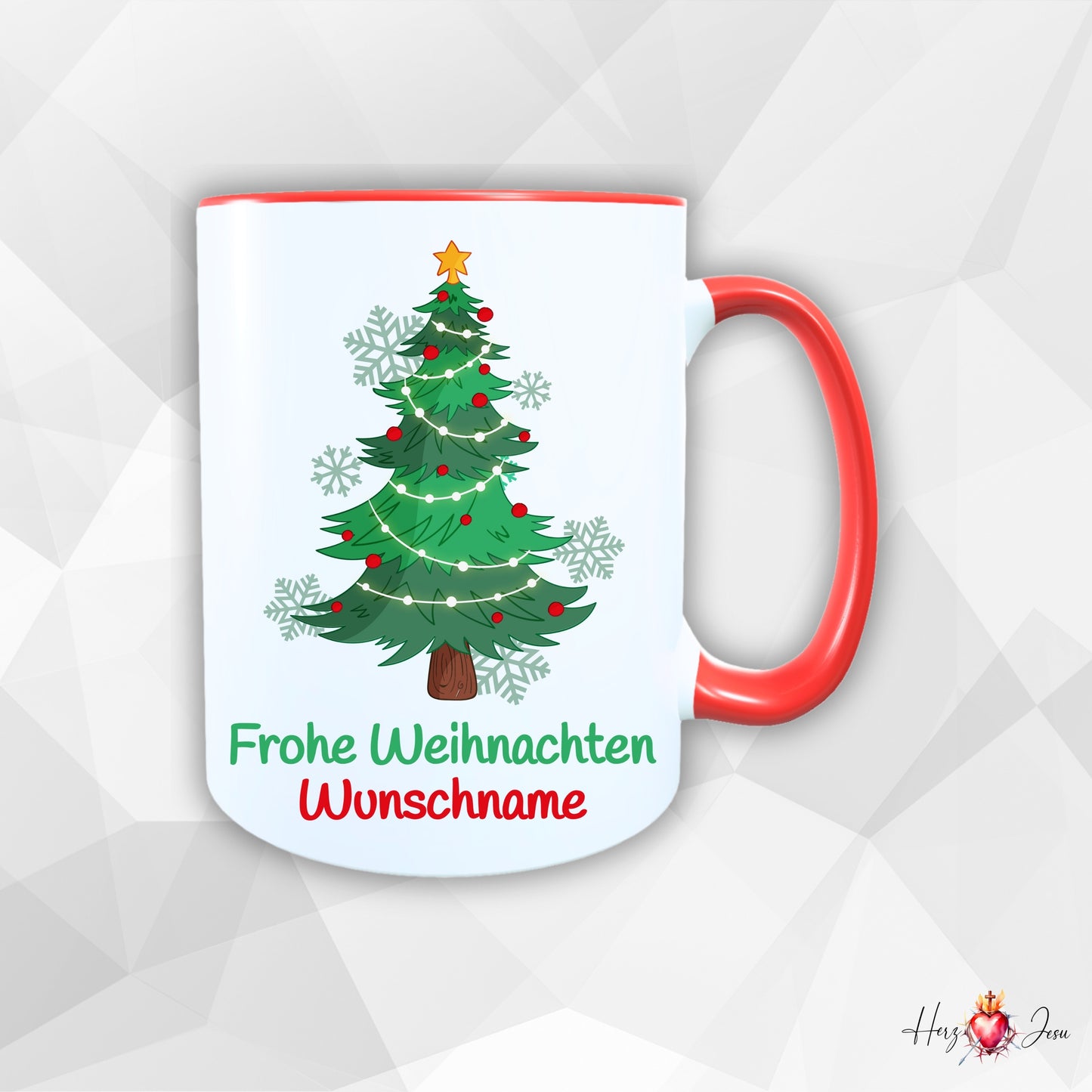 Personalisierte Keramik Weihnachtstasse mit deinem Namen_0033T