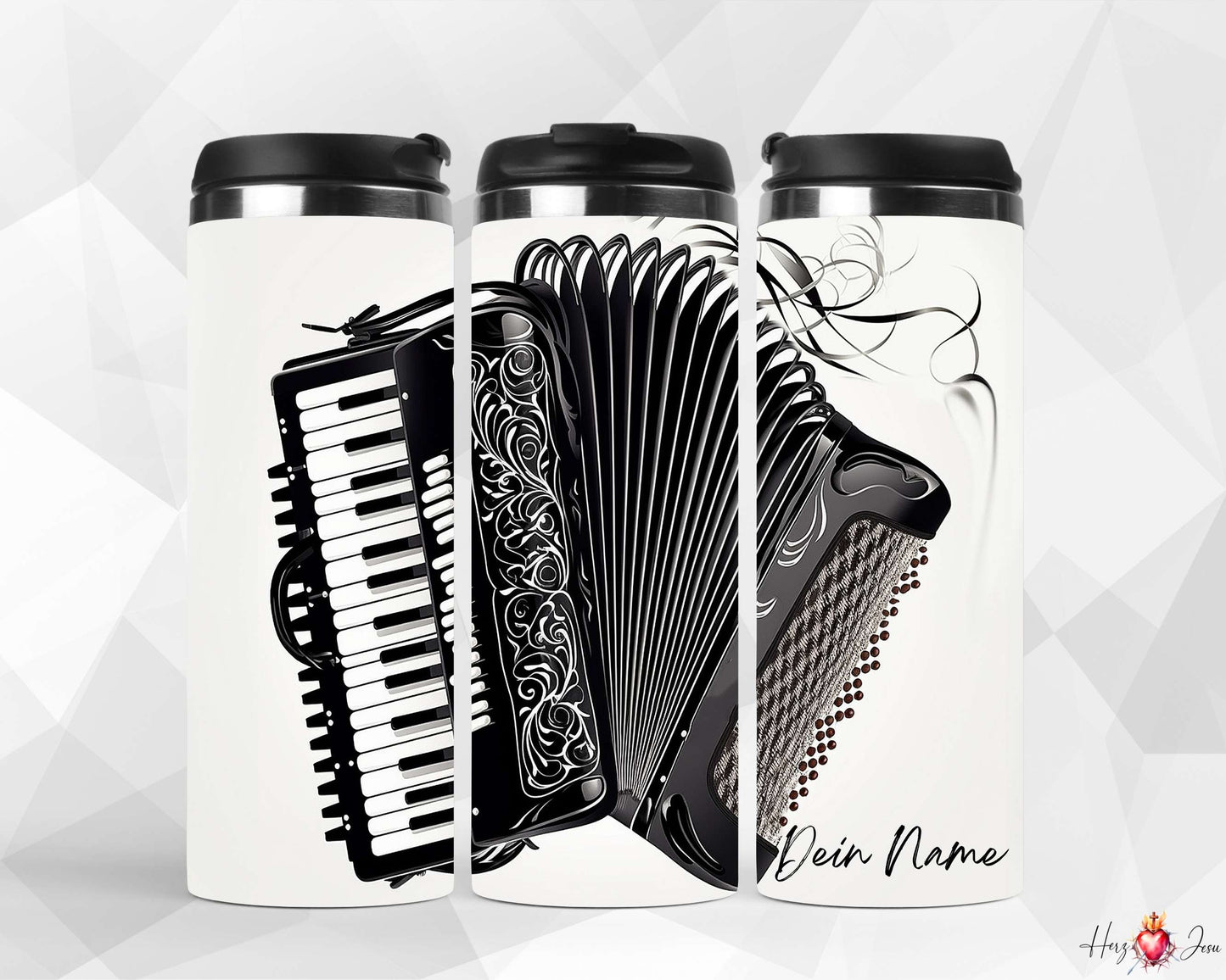 Personalisierter Kaffeebecher mit Namen Thermobecher Musikinstrumente_0018F