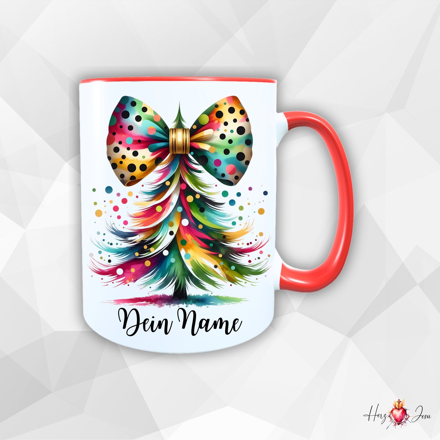 Personalisierte Keramik Weihnachtstasse mit deinem Namen_0040T