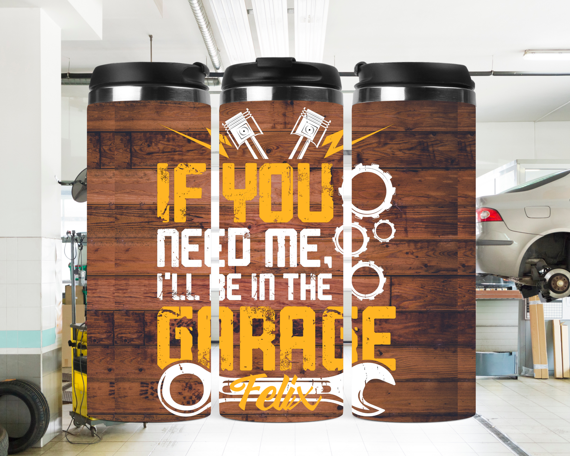 Personalisierter Kaffeebecher mit Namen | Thermobecher Mechaniker