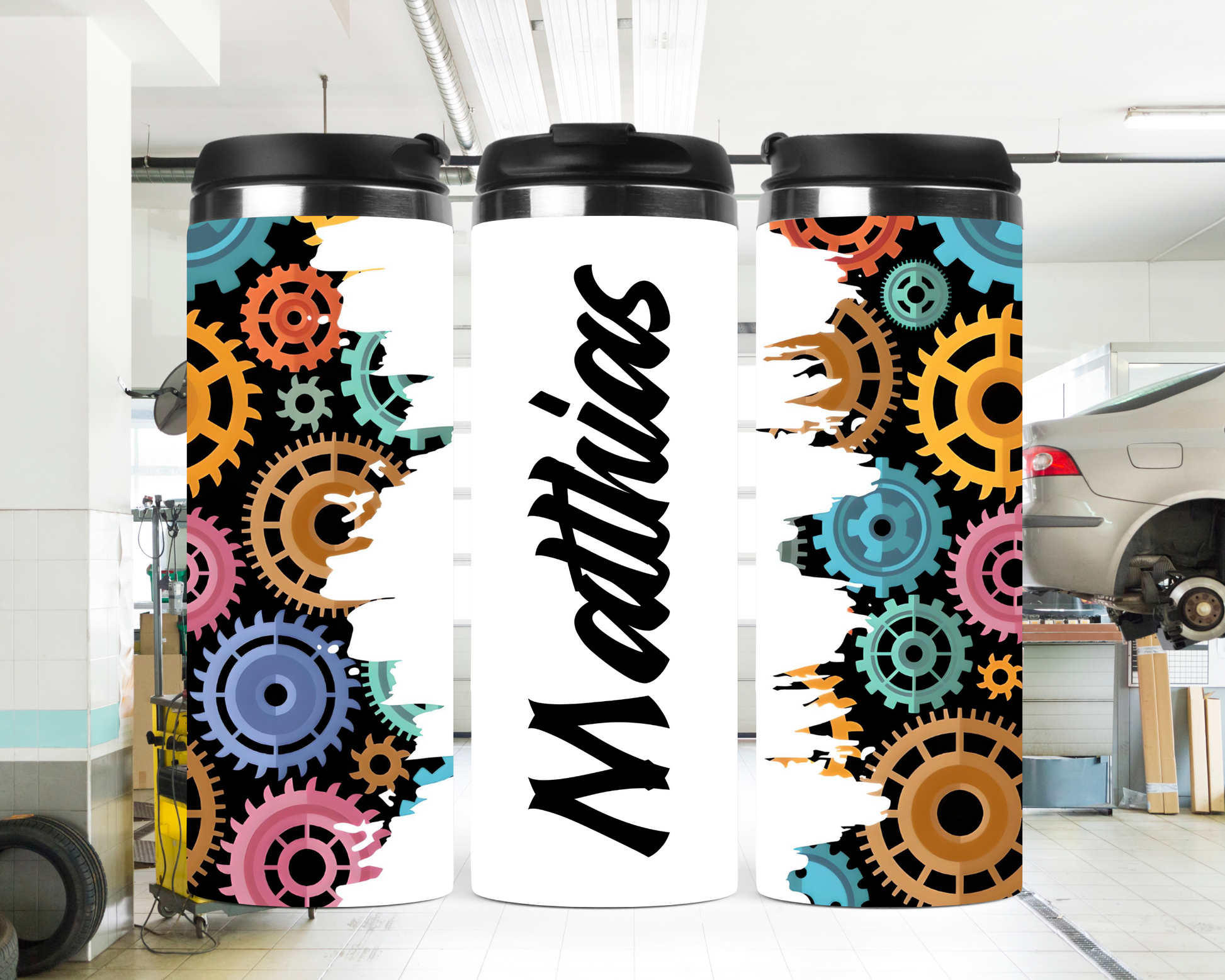 Personalisierter Kaffeebecher mit Namen | Thermobecher Mechaniker