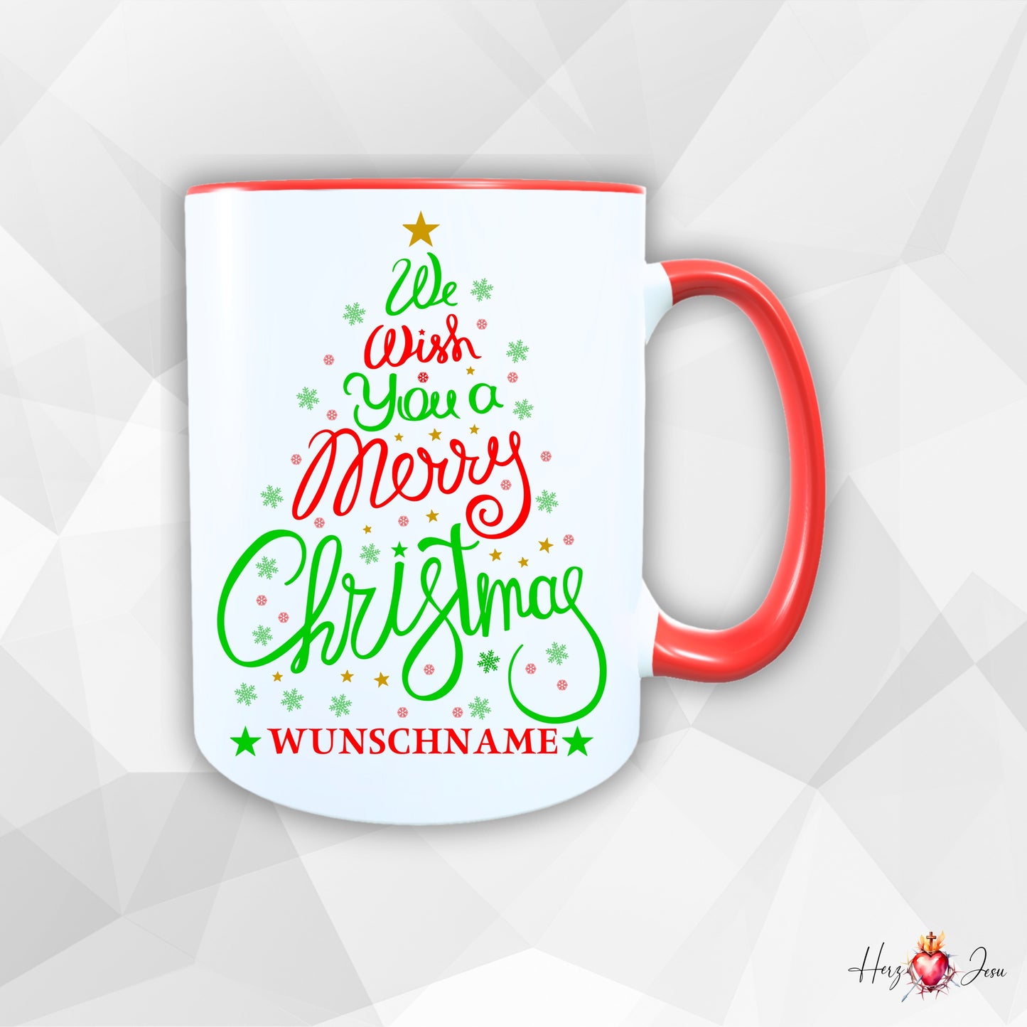 Personalisierte Keramik Weihnachtstasse mit deinem Namen_0038T