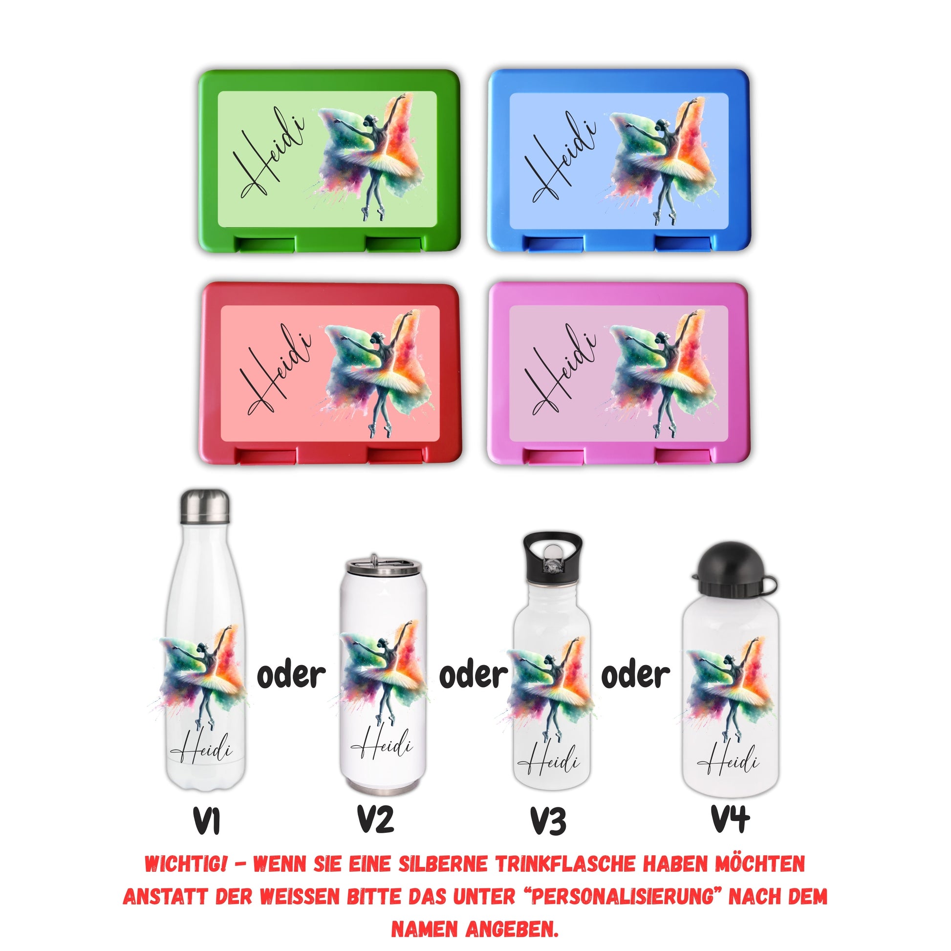 Brotzeitbox mit Namen | Perfektes Geschenk zum Tanzen