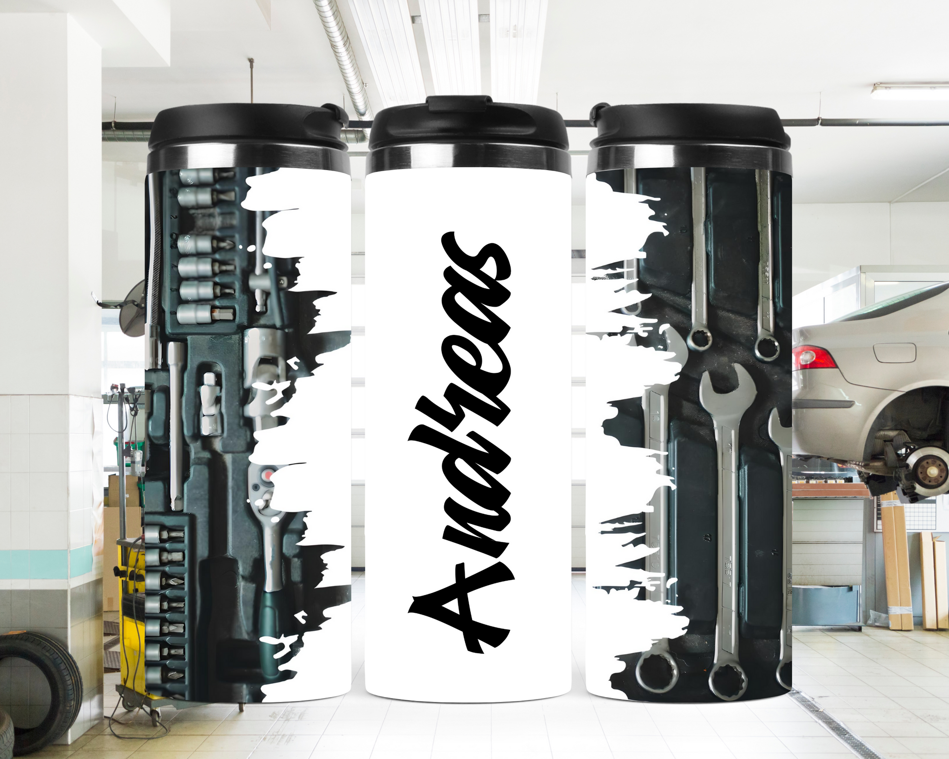 Personalisierter Kaffeebecher mit Namen | Thermobecher Mechaniker