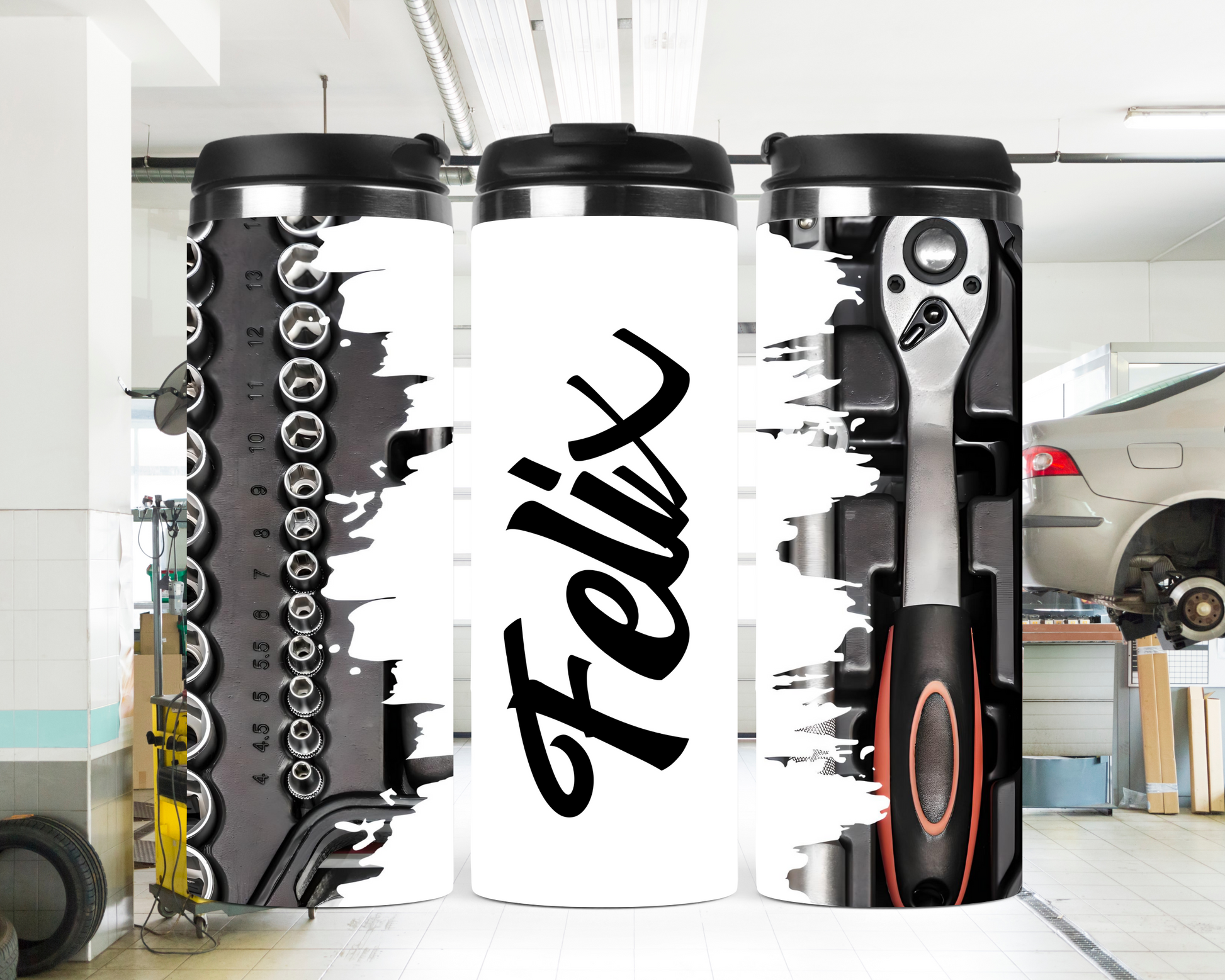 Personalisierter Kaffeebecher mit Namen | Thermobecher Mechaniker