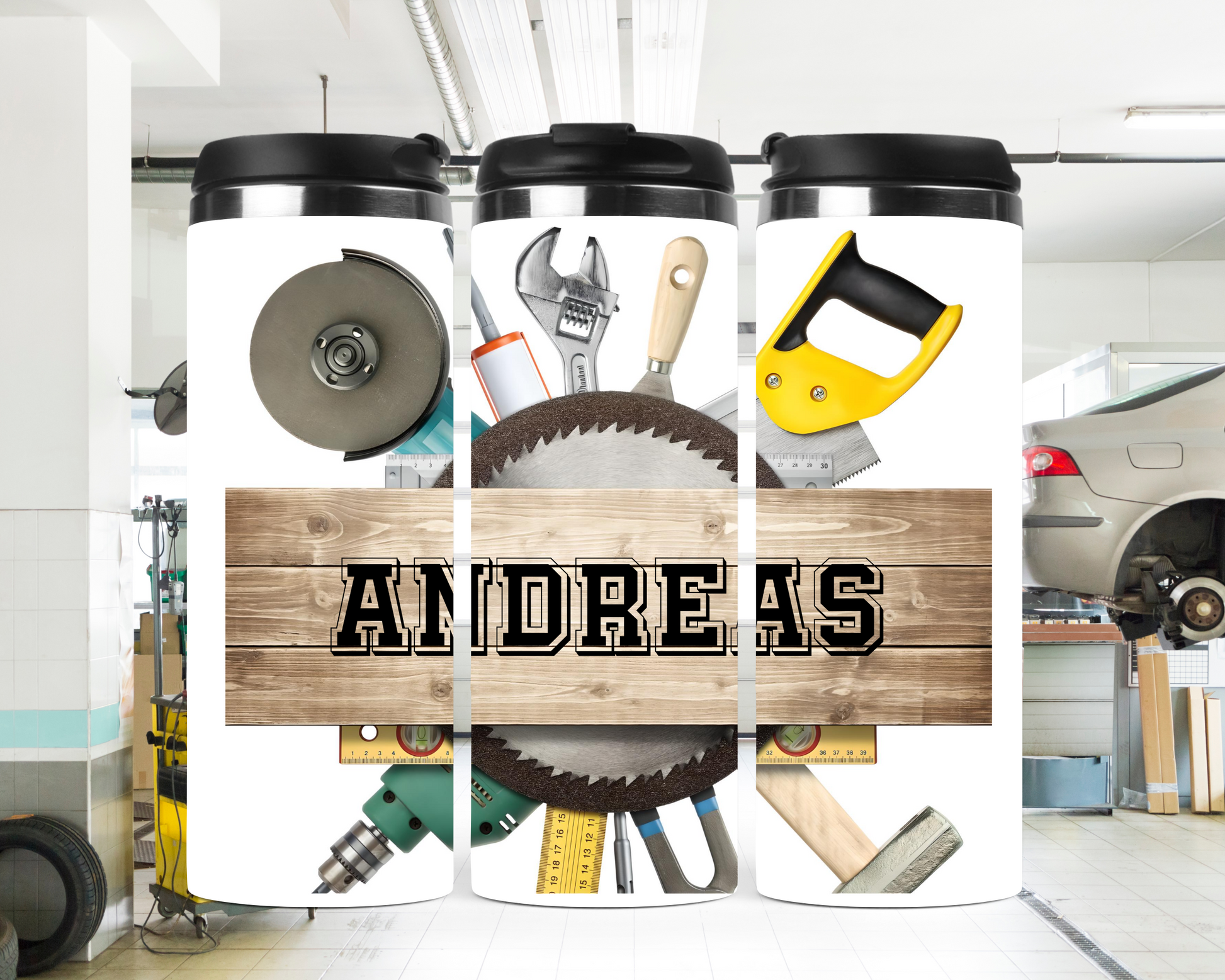 Personalisierter Kaffeebecher mit Namen | Thermobecher Mechaniker