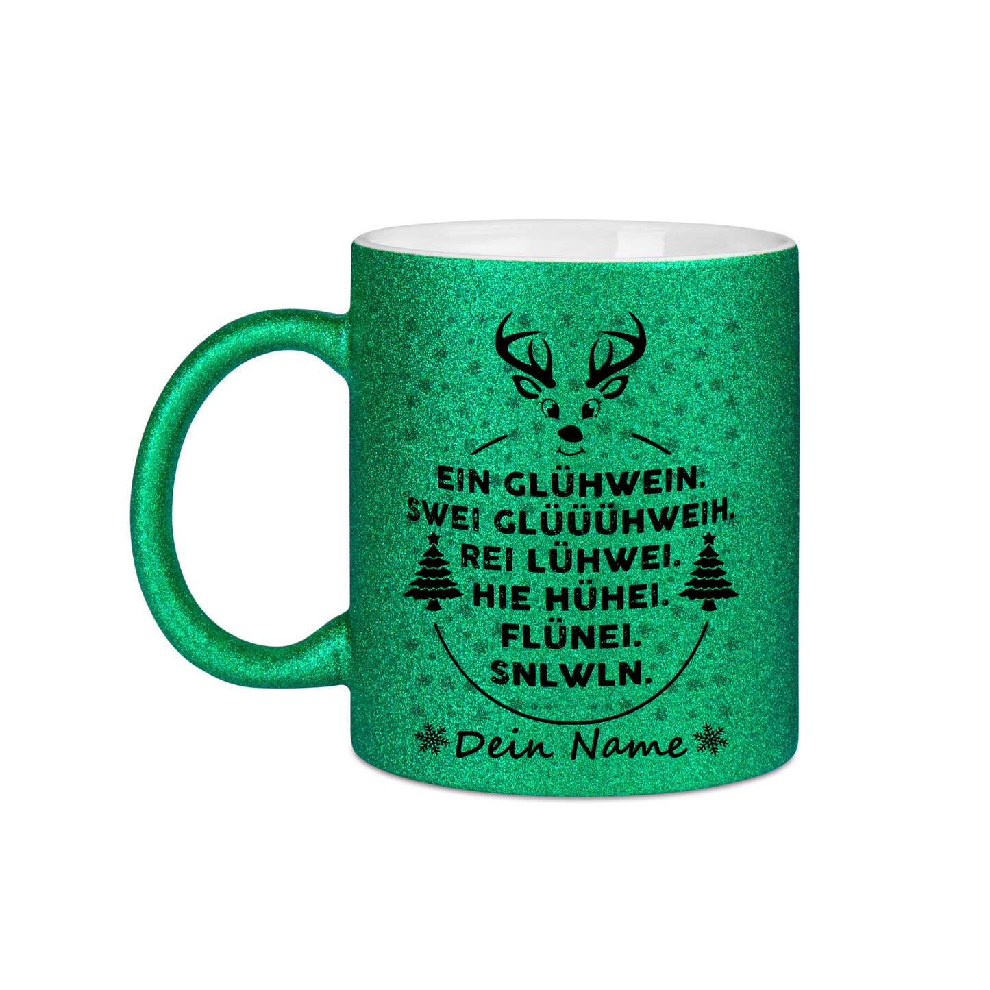 Personalisierte Keramik Weihnachtstasse mit deinem Namen Glitzertasse_0060T