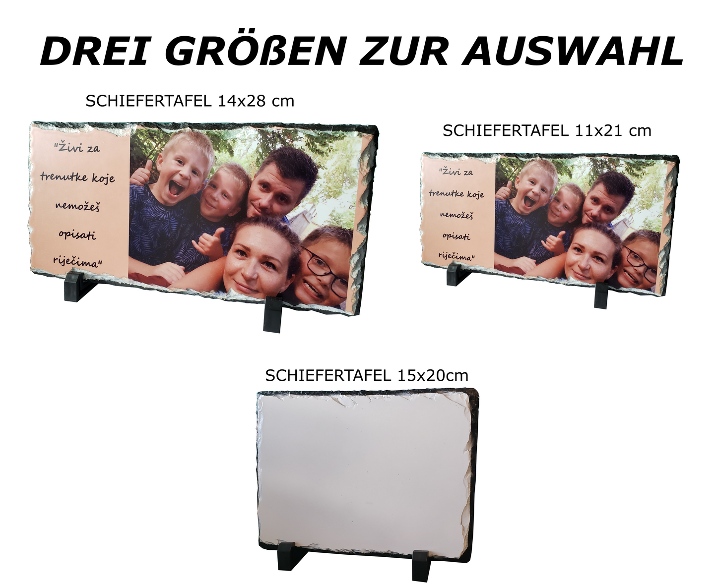 Personalisierte Schieferplatte | Geschenkidee Fotogeschenke Vatertag Mutterta
