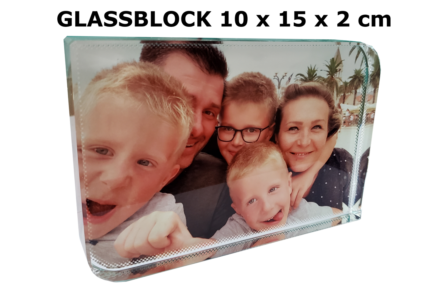 Personalisierte Bilderrahmen | Kristall-Block-Fotorahmen Geschenkidee
