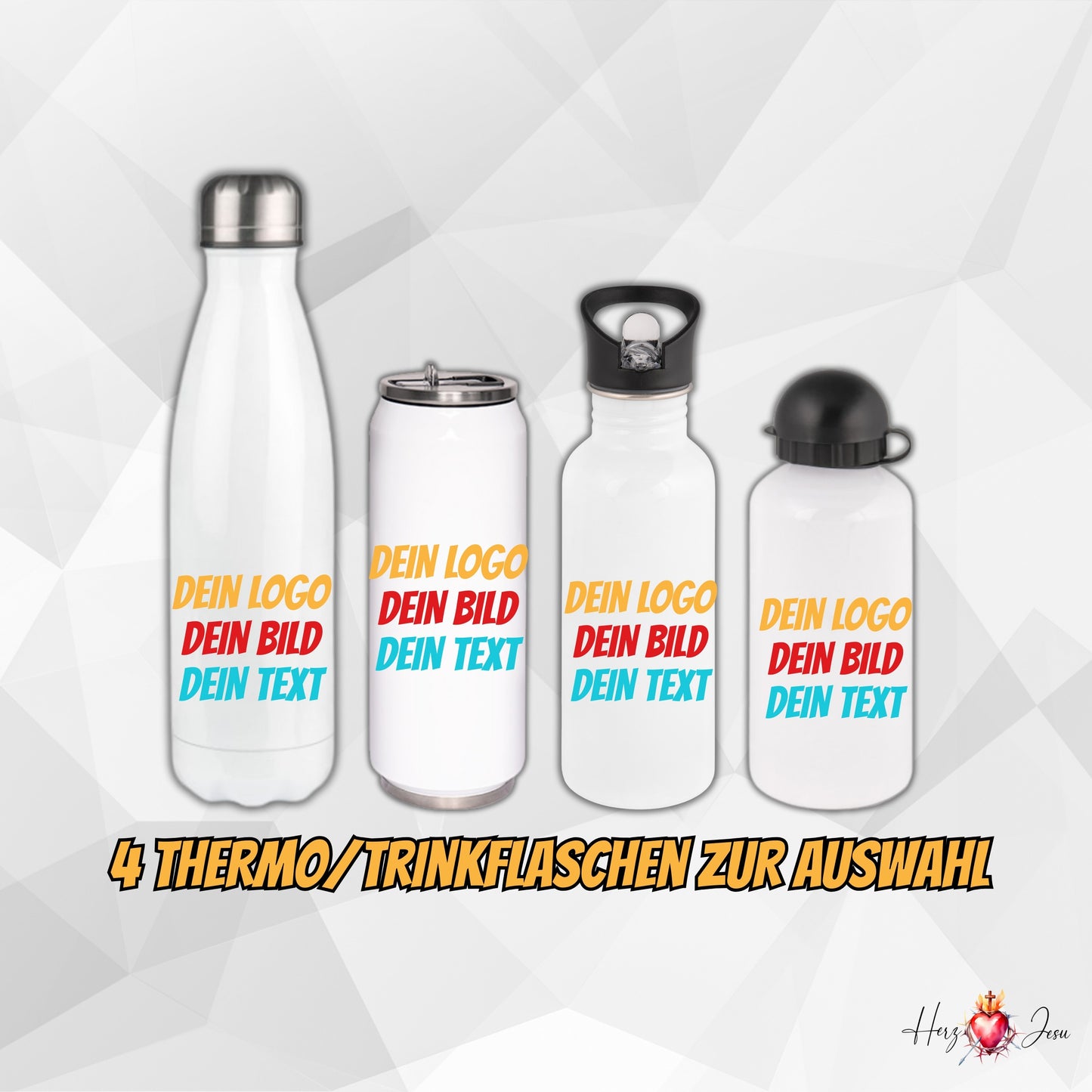 Personalisierte Trinkflasche Logo Werbeartikel Wappen Wasserflasche Fotogeschenke_0007E