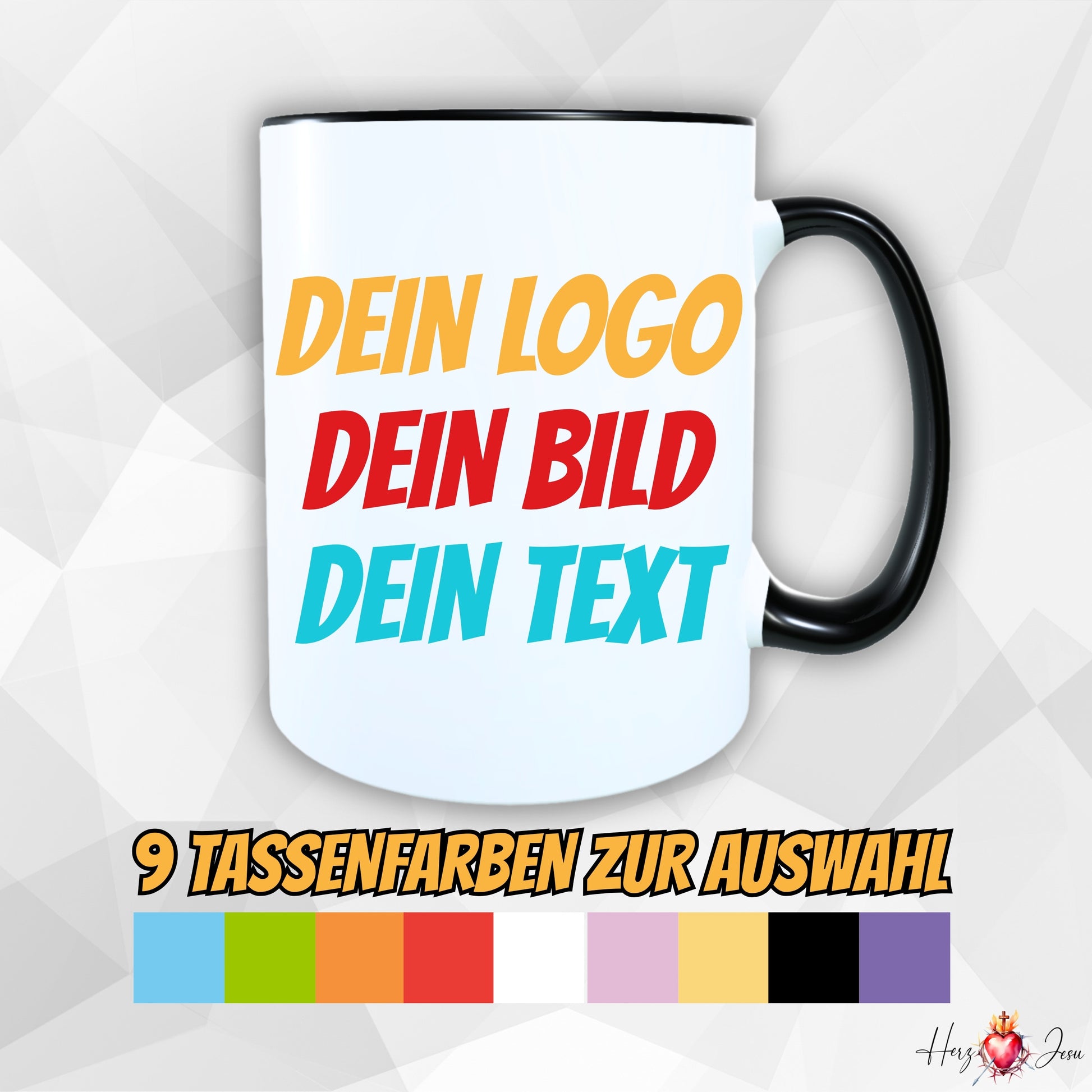Personalisierte Tasse mit Firmenlogo
