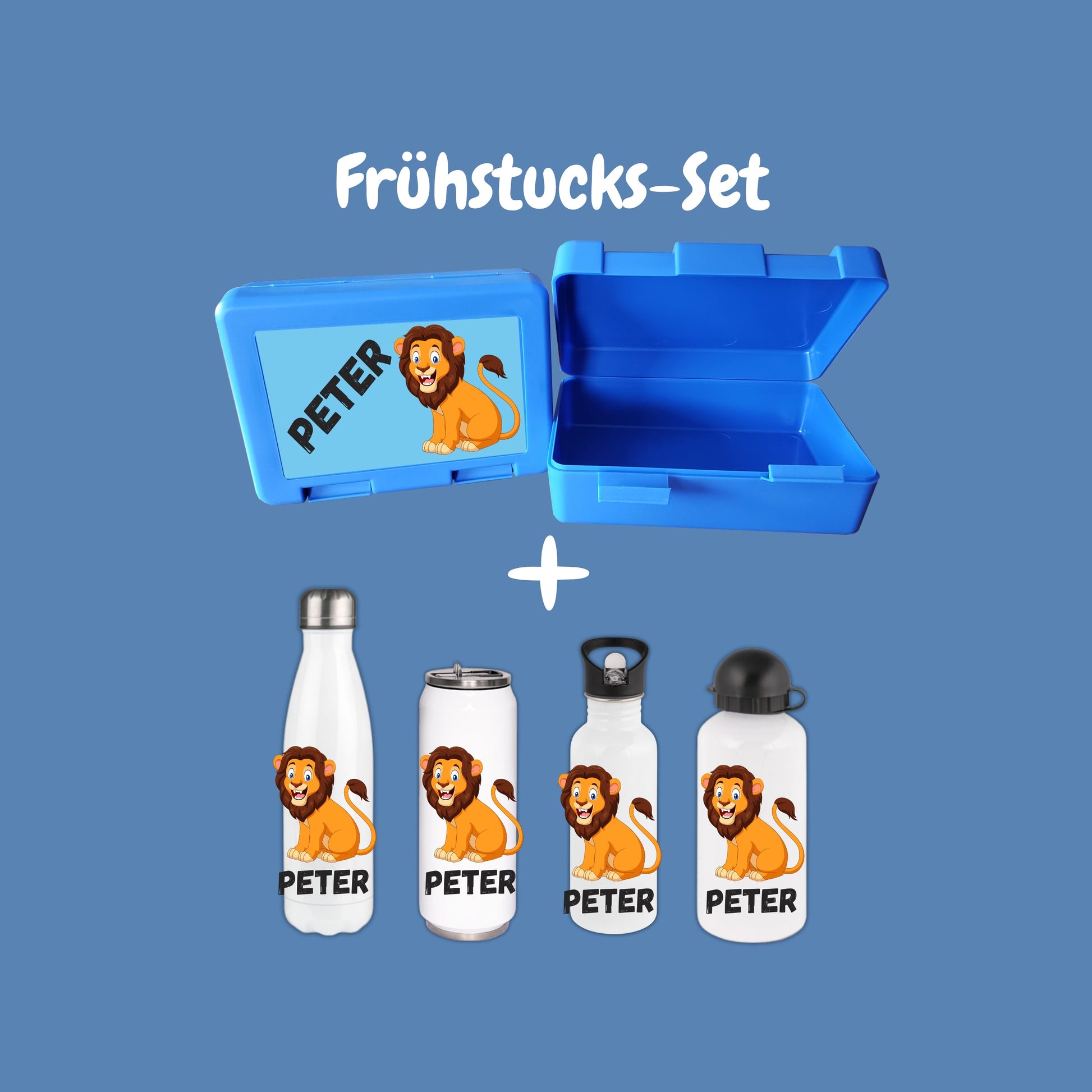 Brotzeitbox mit Trinkflasche | Personalisierbar mit Namen