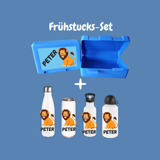 Brotzeitbox mit Trinkflasche | Personalisierbar mit Namen