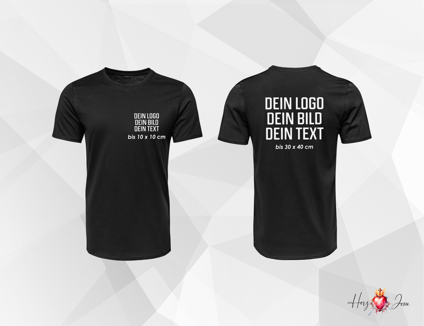Unisex T-Shirt personalisierbar | Logo, Wappen, Arbeitskleidung, Werbeartikel