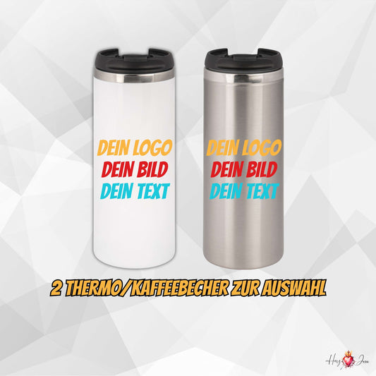 Personalisierte Edelstahl Kaffeebecher mit Firmenlogo