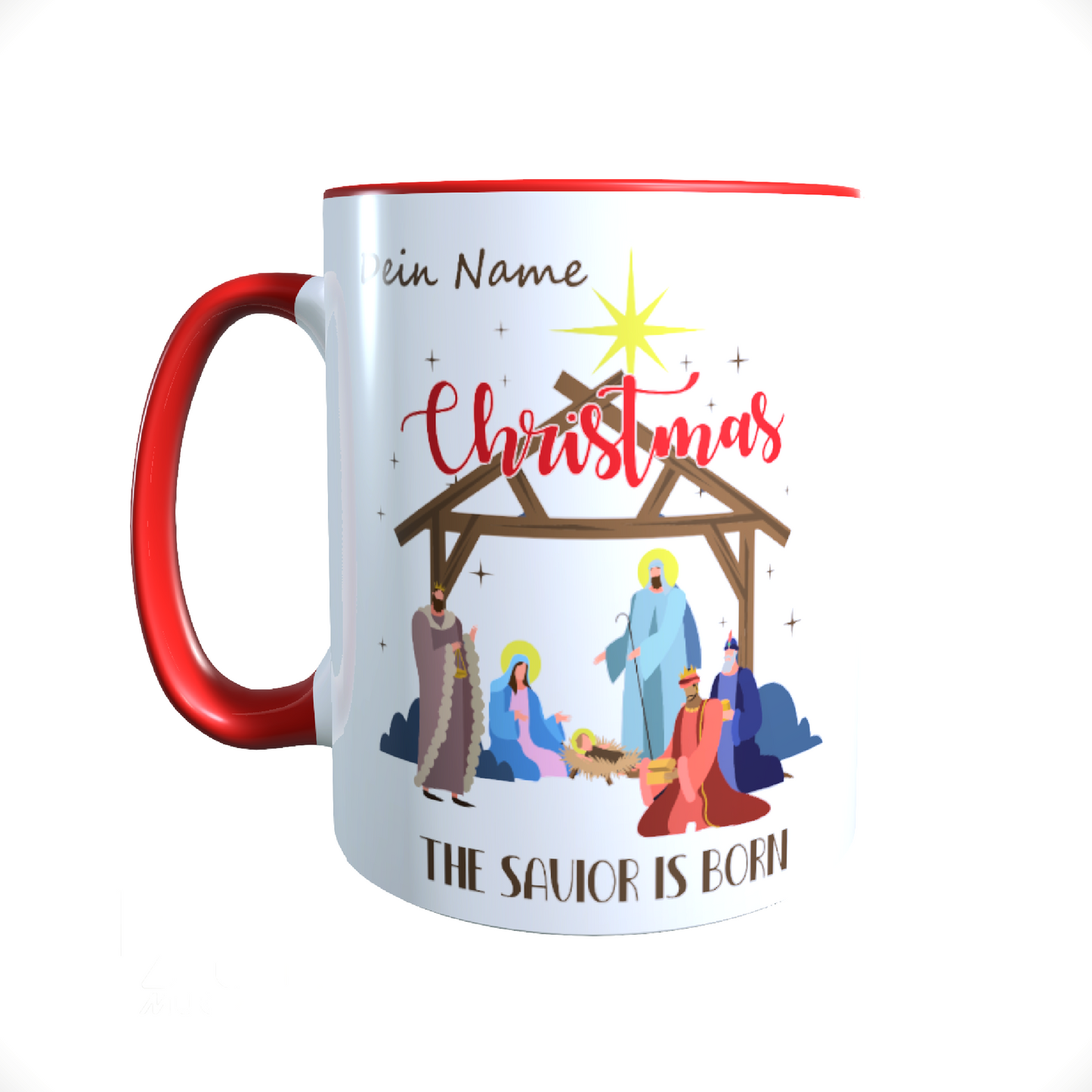 Keramik-Weihnachtstasse | Personalisierbar mit Namen