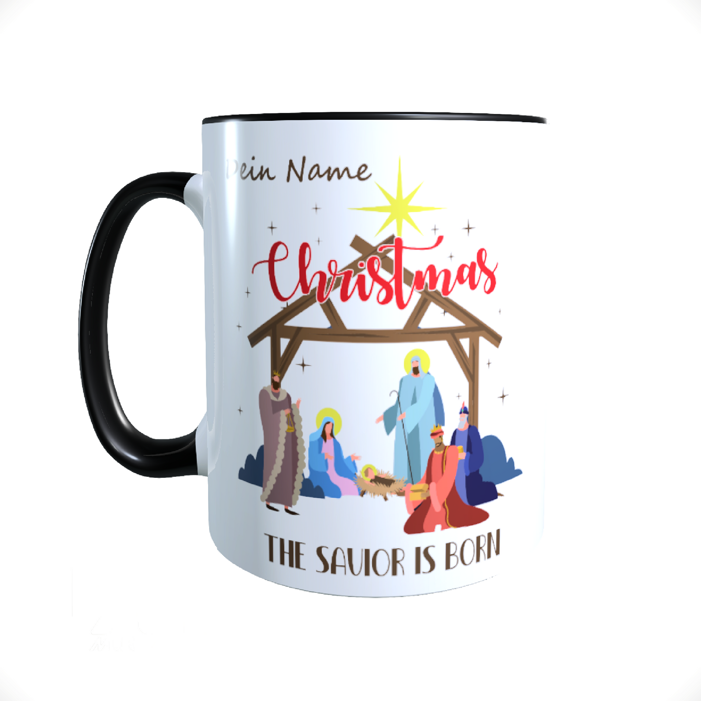 Keramik-Weihnachtstasse | Personalisierbar mit Namen