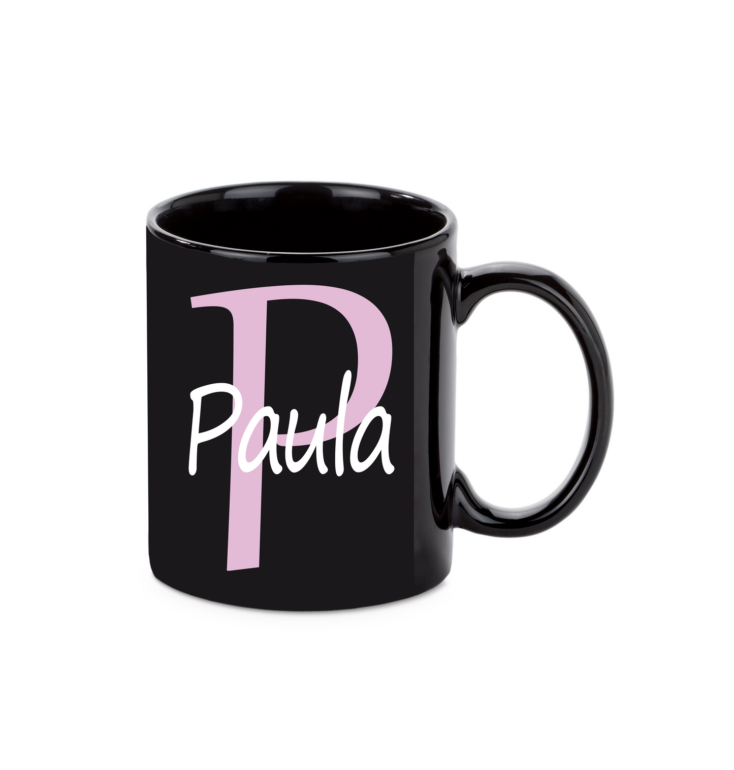 Personalisierte schwarze Keramik Tasse mit deinem Namen_0019T