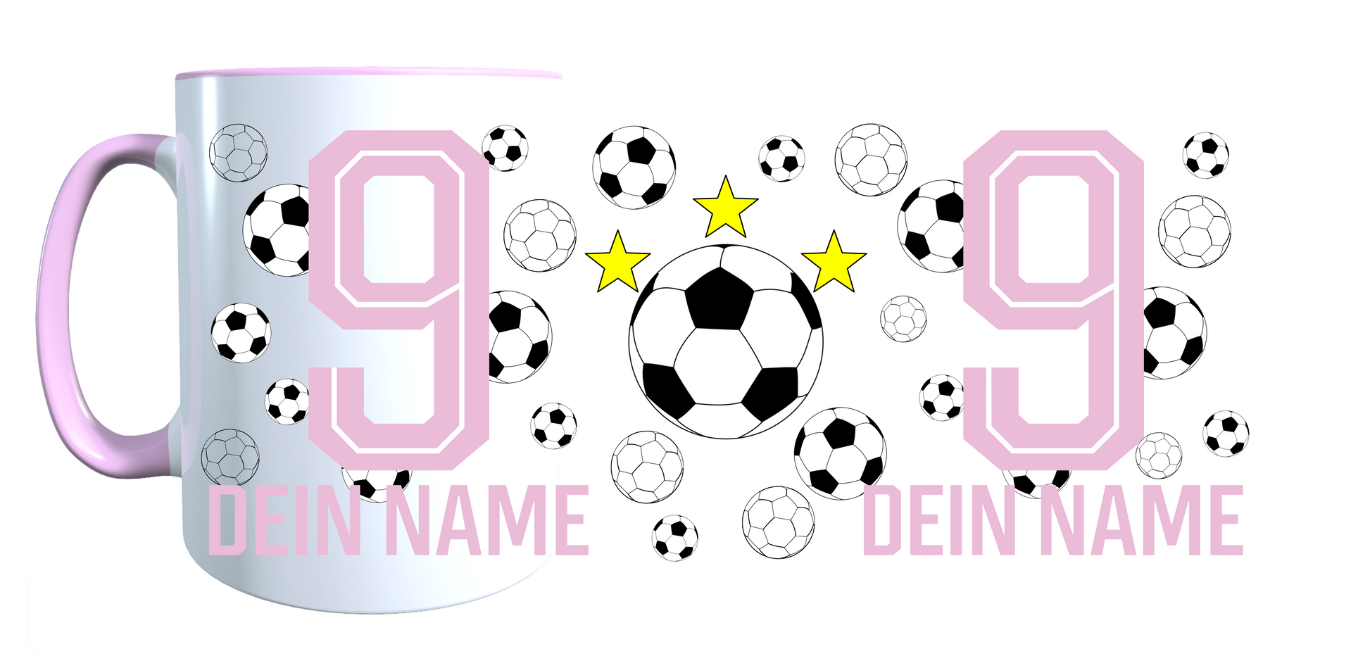 Personalisierte Tasse mit Namen Fußball | Kaffeetasse Geburtstag Geschenk