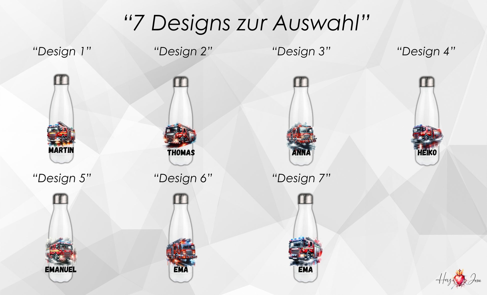 Personalisierte Trinkflasche & Thermobecher | Feuerwehr