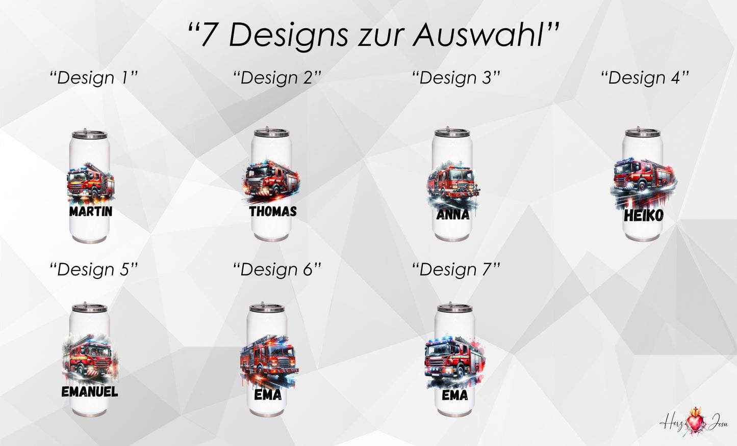 Personalisierte Trinkflasche & Thermobecher | Feuerwehr