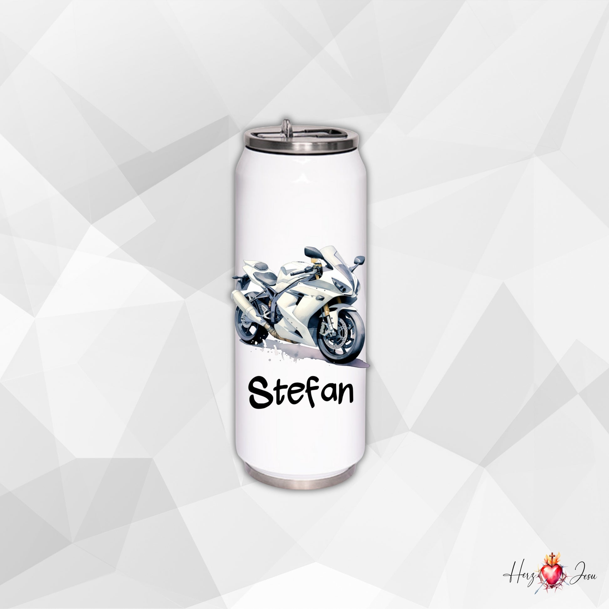 Trinkflasche mit Namen | Thermobecher Motorrad Geburtstag