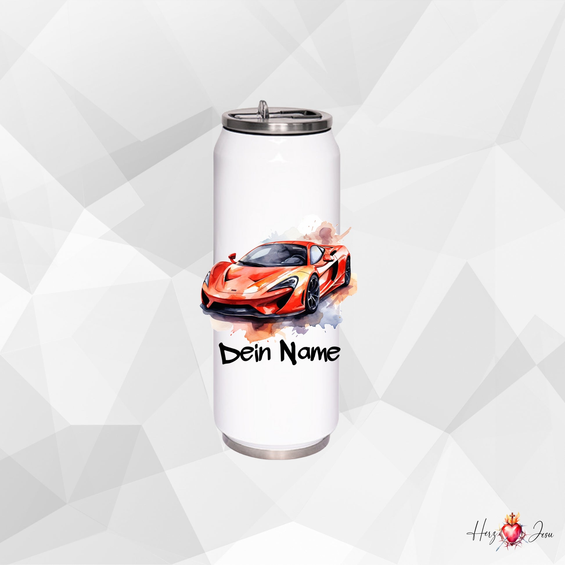 Trinkflasche mit Namen | Thermobecher Auto Geburtstag