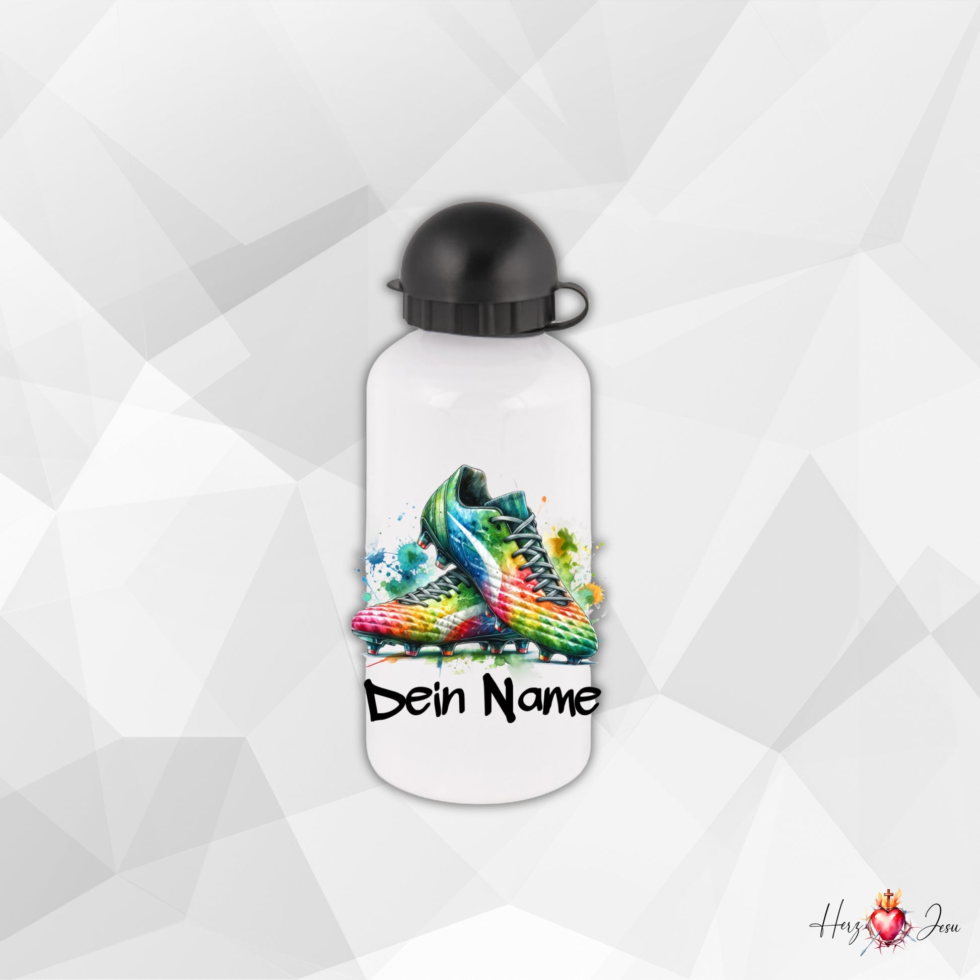 Personalisierte Trinkflasche mit Namen | Thermobecher Fußball Geburtstag